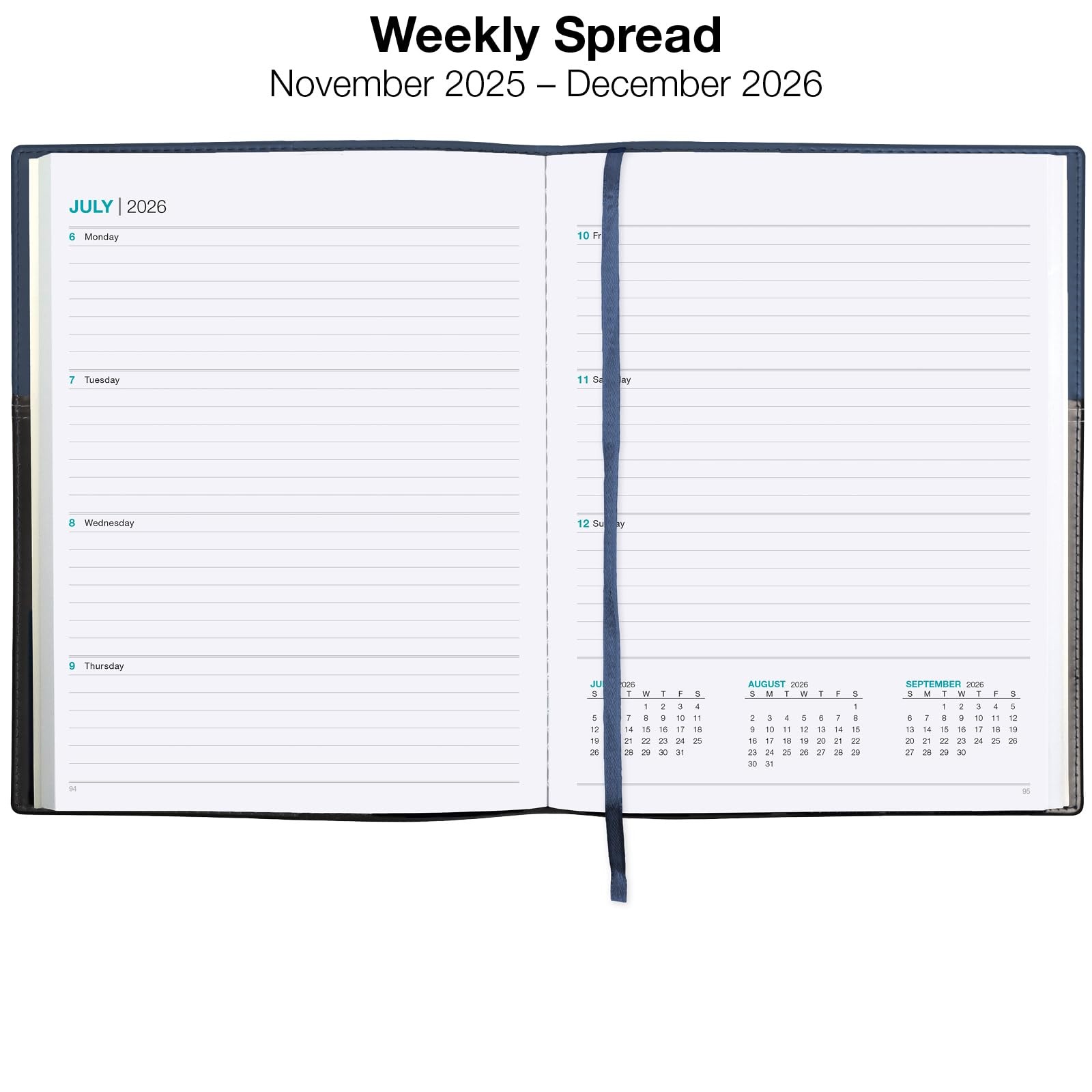 2026 Planner Calendar, 8″x10″ : Includes 14 Months (November 2025 – December …
