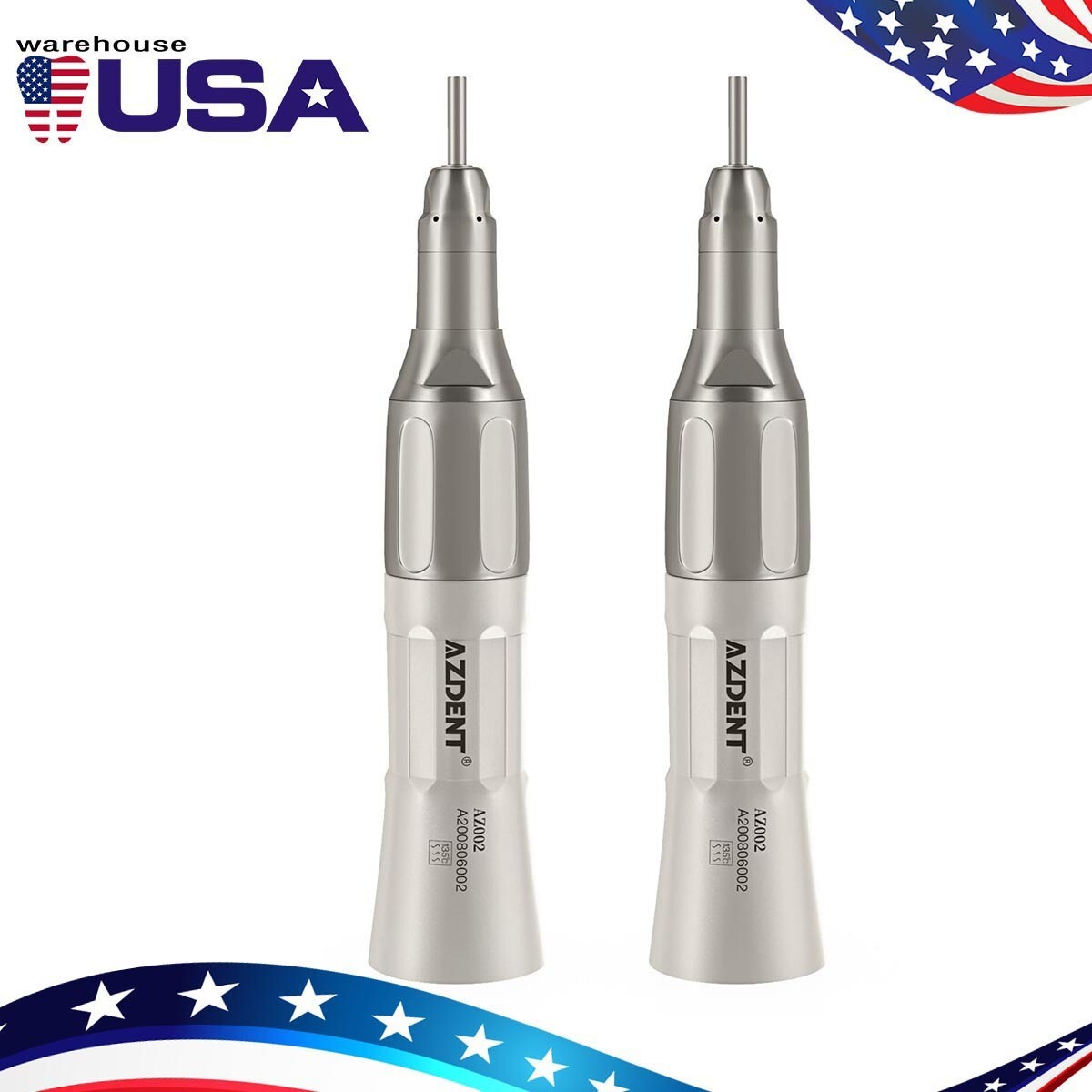 AZDENT Dental 1:1 Direct Drive Slow Low Speed Straight Nose Cone Handpiece