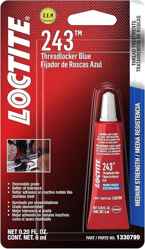 Loctite 1330799 243 Blue Oil Resistant Threadlocker Tube – 6 ml