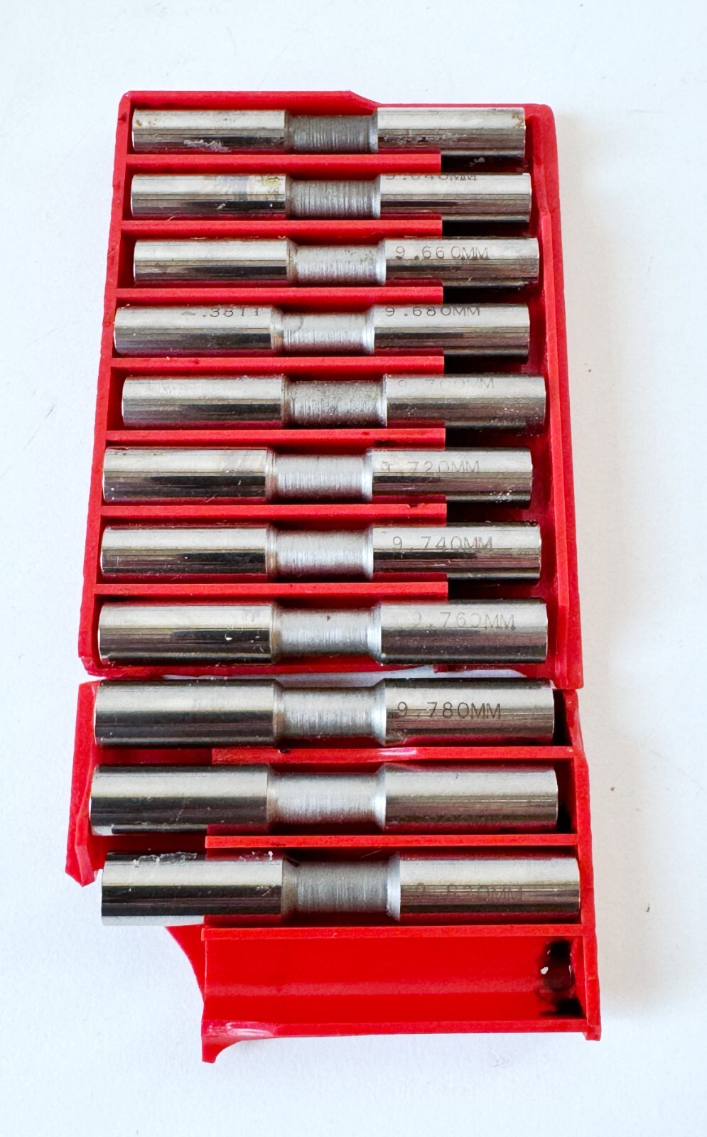 (11) DELTRONIC 9.620mm – 9.820mm Plug Pin Gauge .02mm Steps Complete USA