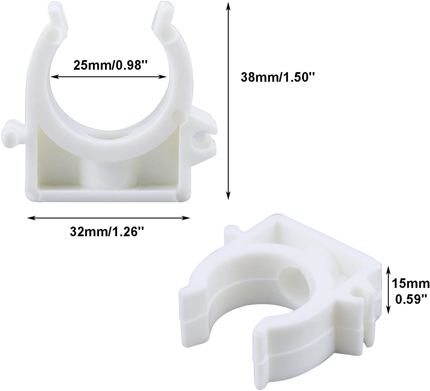 PEX Clips Pipe Clamp 1 Inch, 20 Pack 25 Mm Pipe Hangers Pipe Holder PEX Tubing C