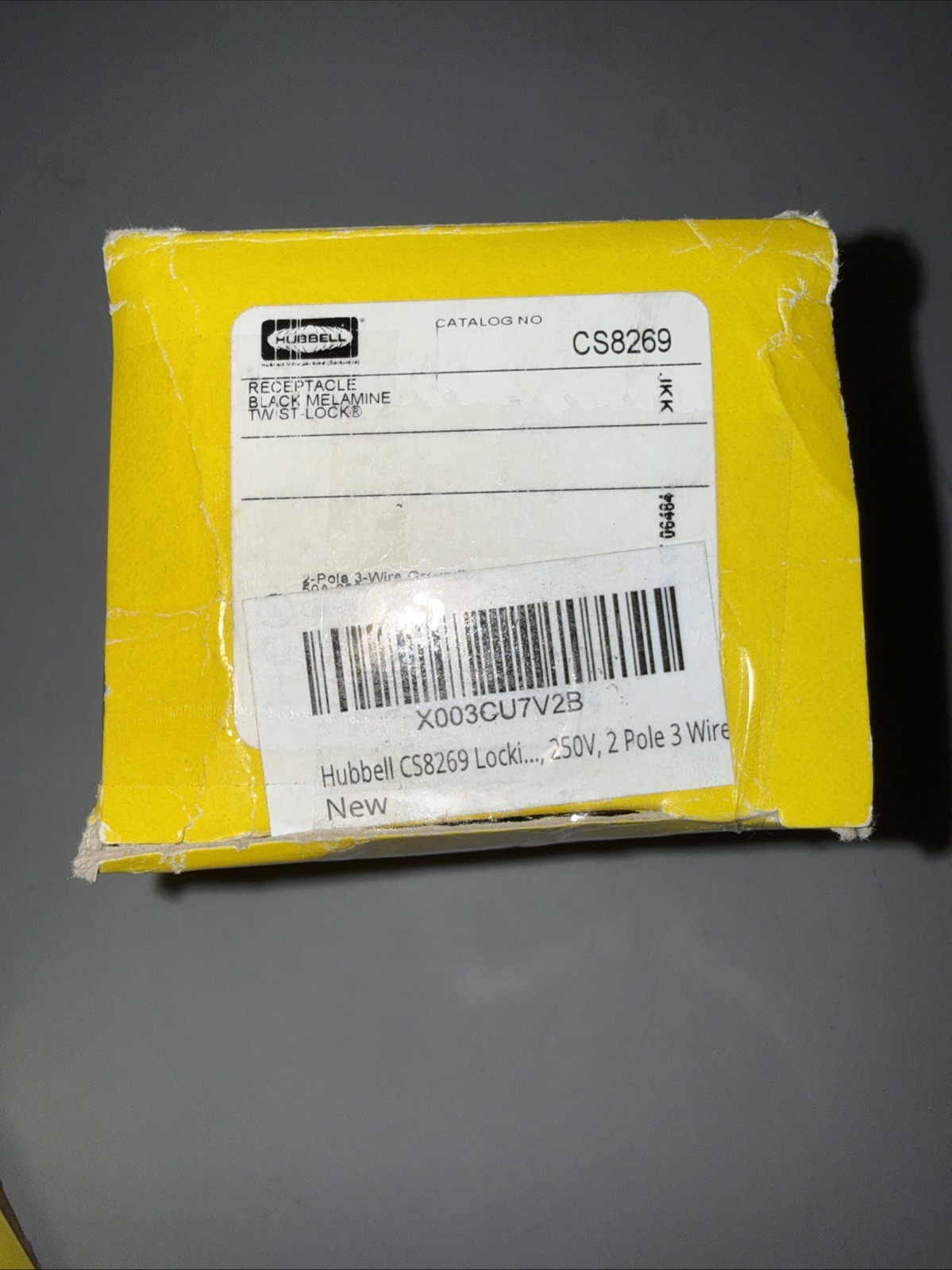 Hubbell CS8269 50A 250V Twist-Lock Receptacle 2 Pole 3 Wire Grounding NEW