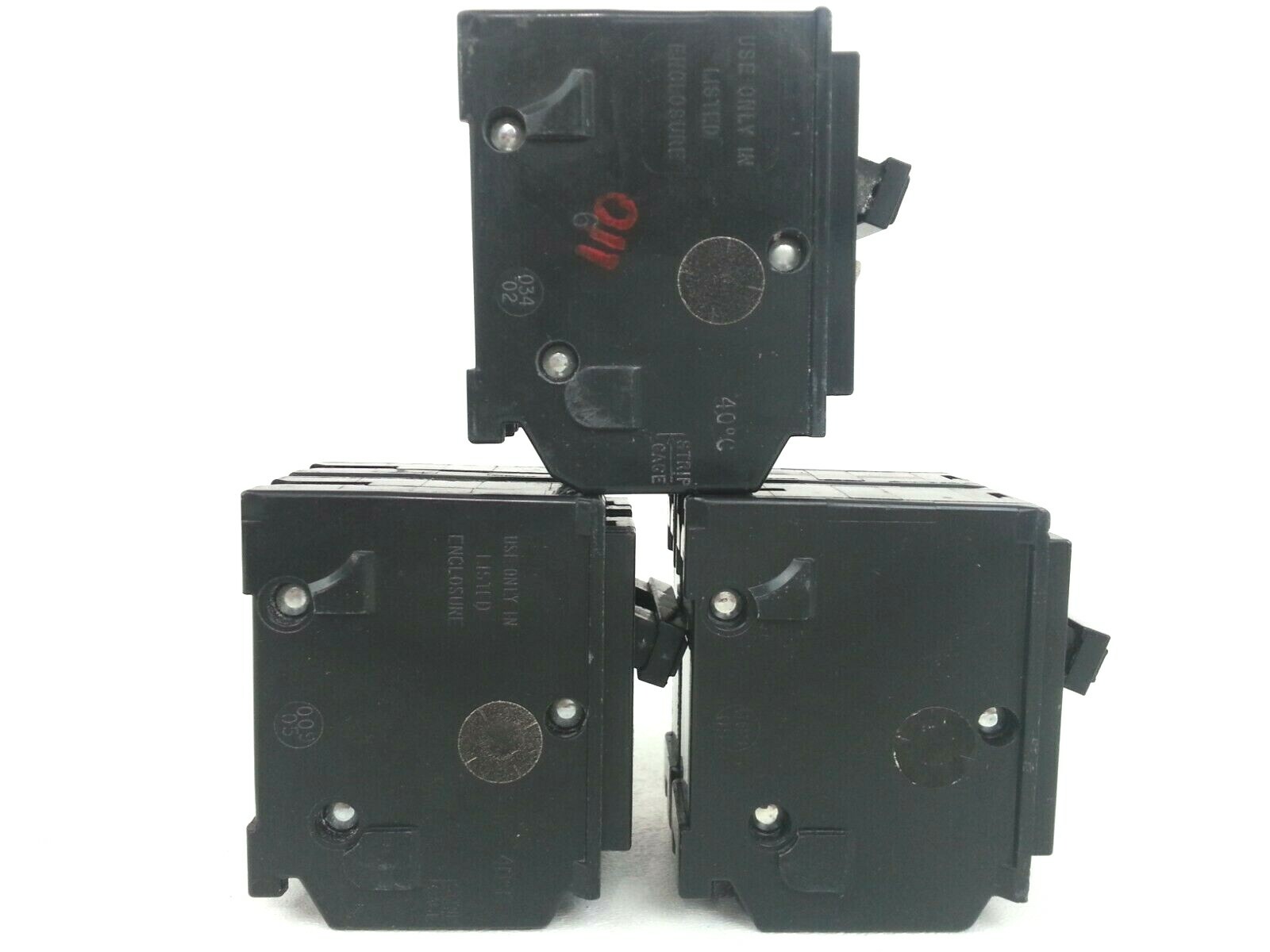 Lot of 3 – HOM240 & HOM230 Square D Assorted Circuit Breakers – Next Day Option