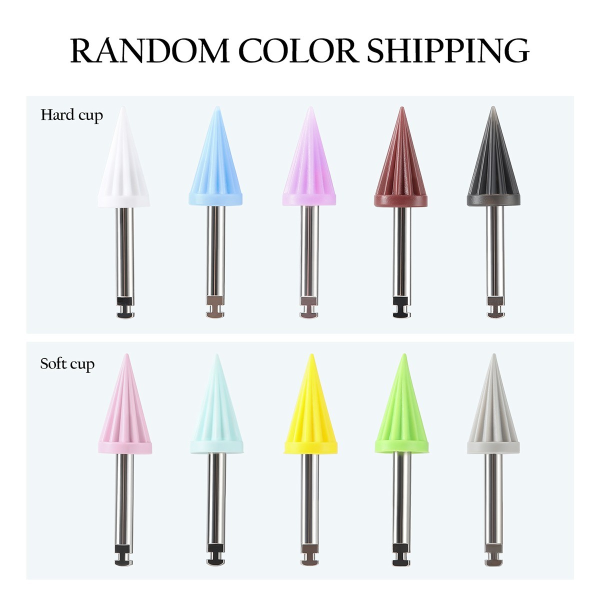 10pc Dental Silicone Rubber Tapered Polishing Prophy Cup RA2.35mm Umbrella Shape
