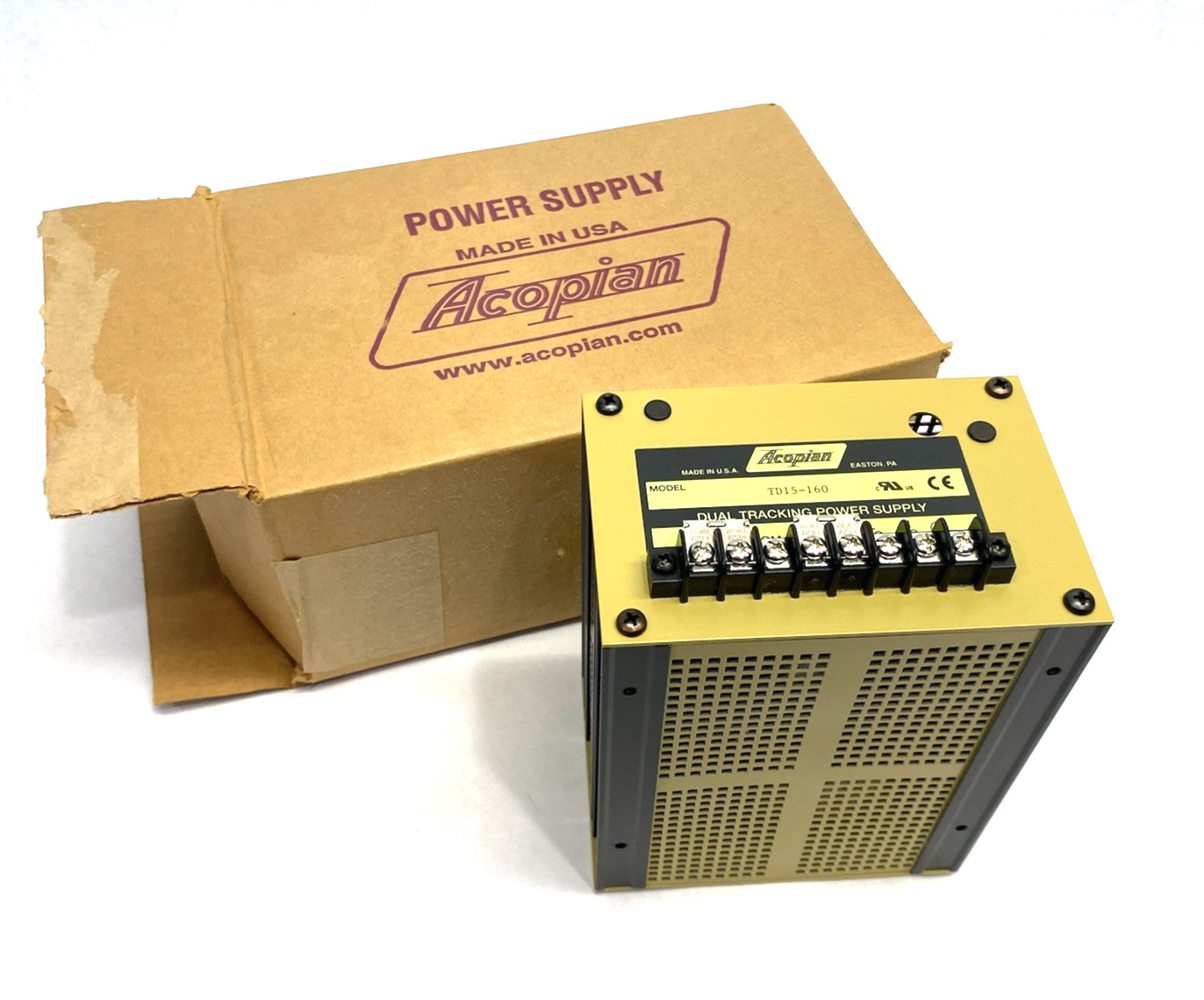 Acopian TD15-160 Dual Tracking Power Supply 105-125 Input Voltage