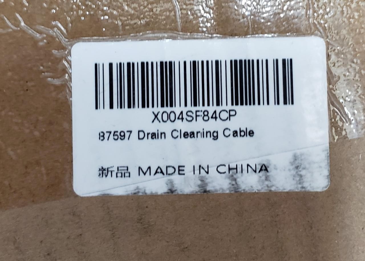 87597 Drain Cleaning Cable 1/2″ x 75′ Solid Core