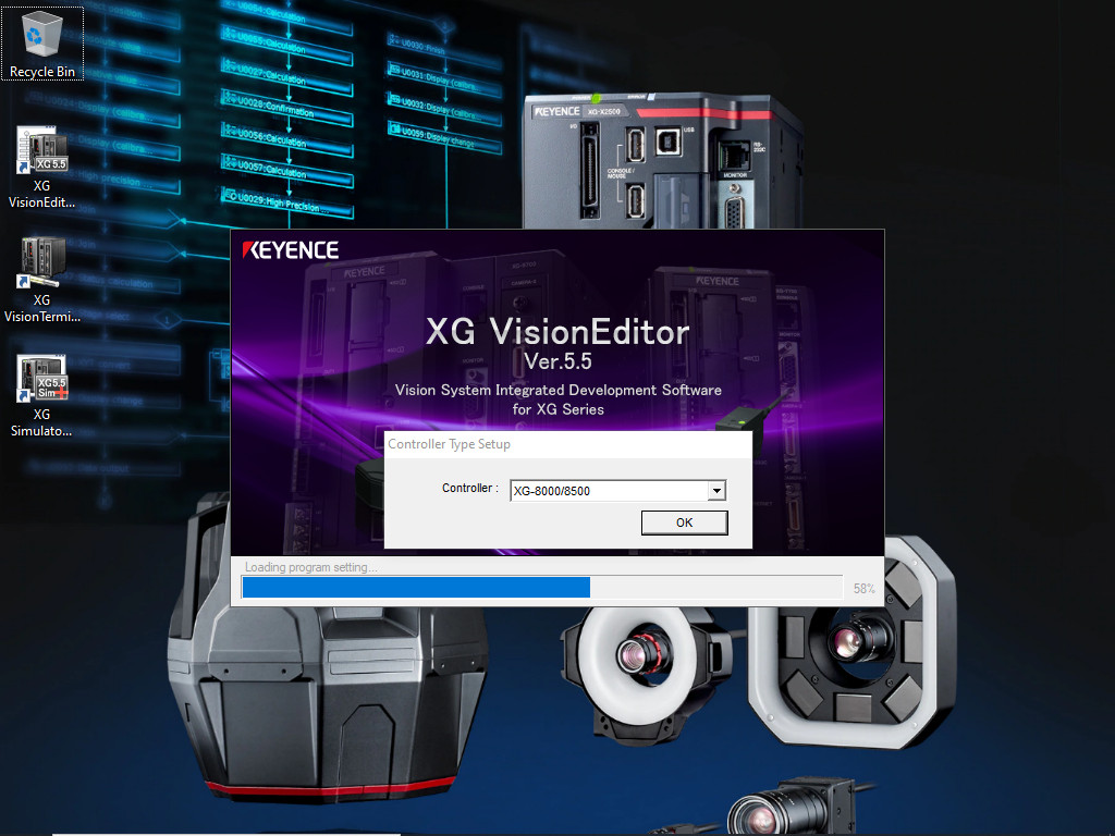 Keyence XG-H8NE2 VisionEditor VisionTerminal + CA-H1DB VisioDatabase SDD 512Gb