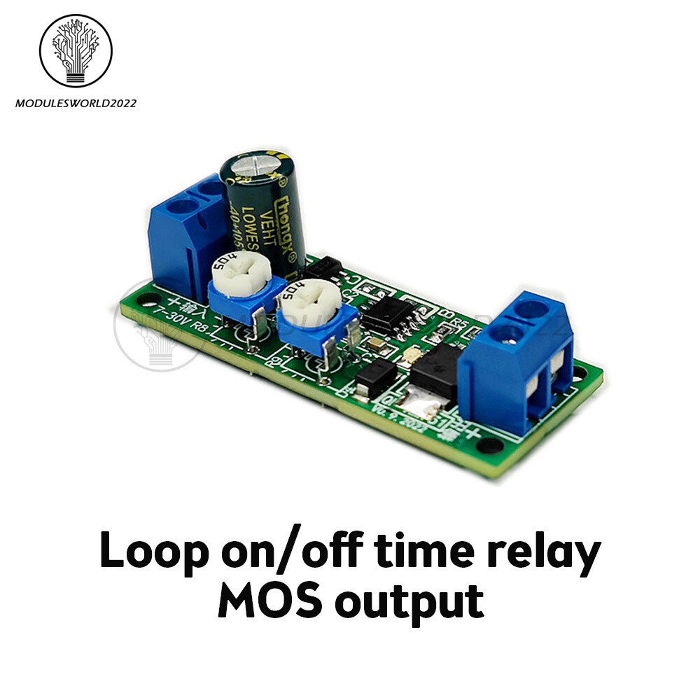 DC7-30V MOS Dual Cycle Timer Adjustable Delay On/Off Switch Timing Relay Module