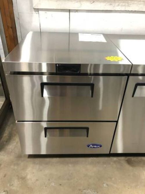 Atosa 27″ Under Counter 2 Drawer Refrigerator, Casters, MGF8415GR, Free Shipping