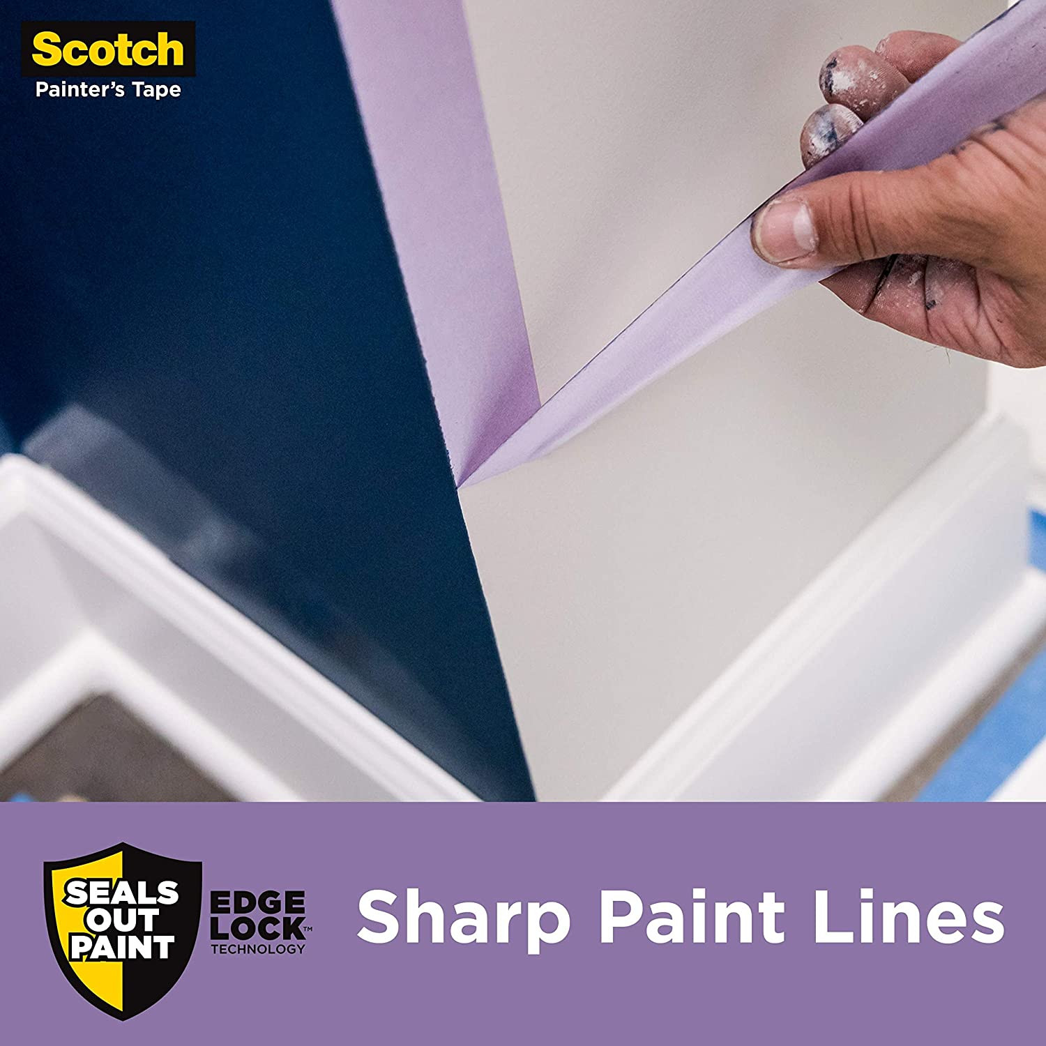 Delicate Surface Painter’S Tape, Purple, Masking Tape Protects Delicate Surfaces