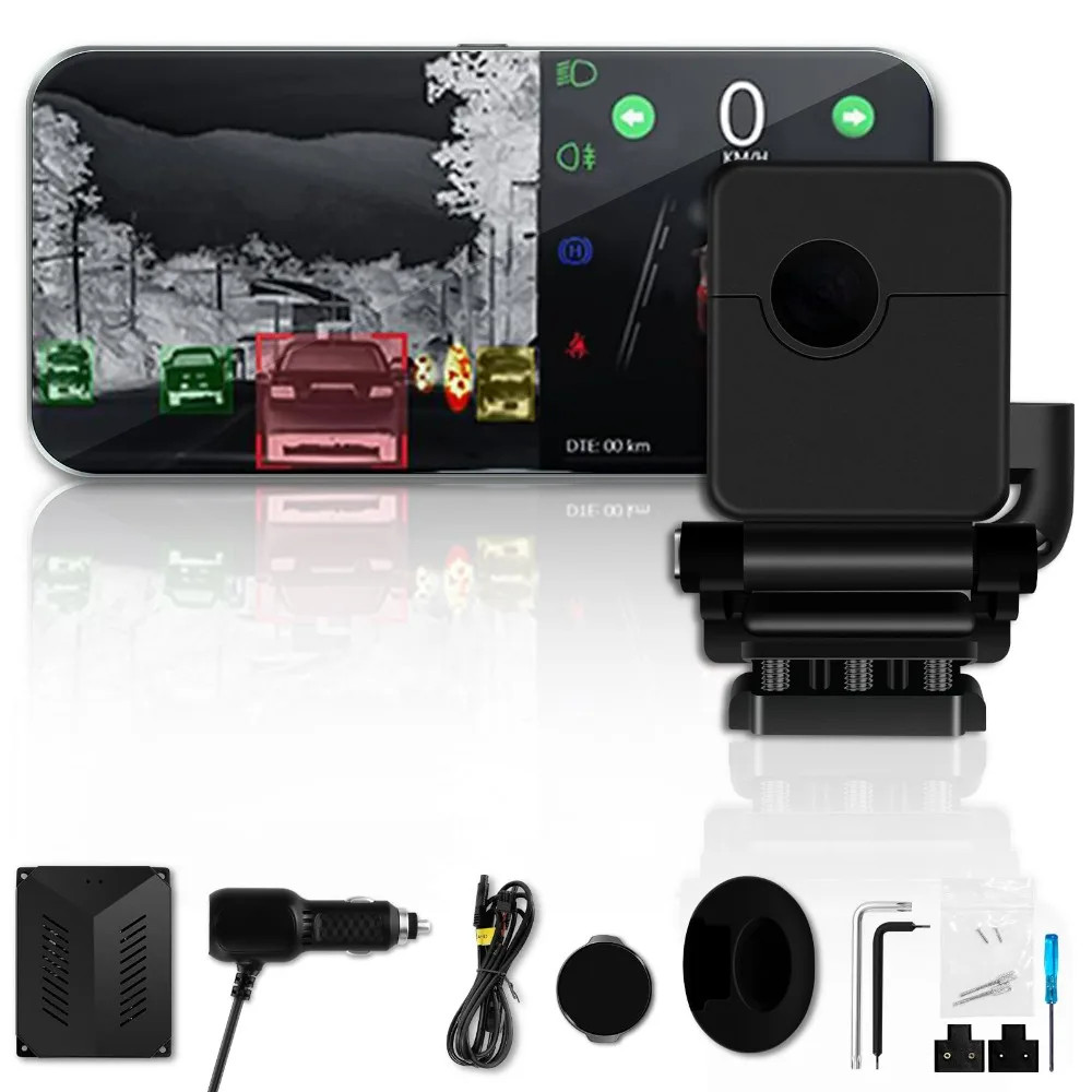 Thermal Imaging Dash Cam 256×192 Night Vision Camera for Cars, Driving Recorder