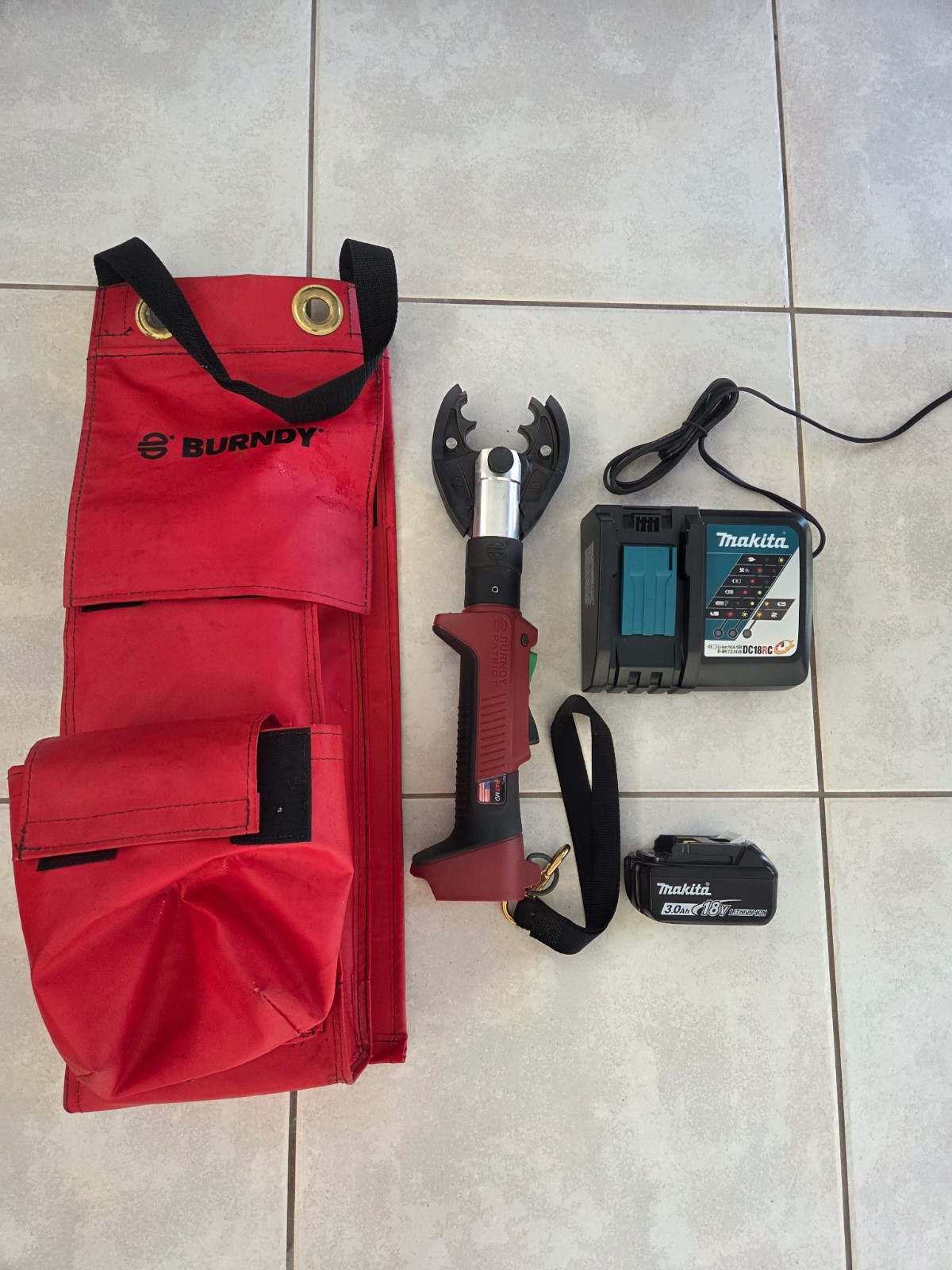 Burndy Patriot PATMD-LI 18V Cordless Crimper/ Cutter With Dies Complete Package