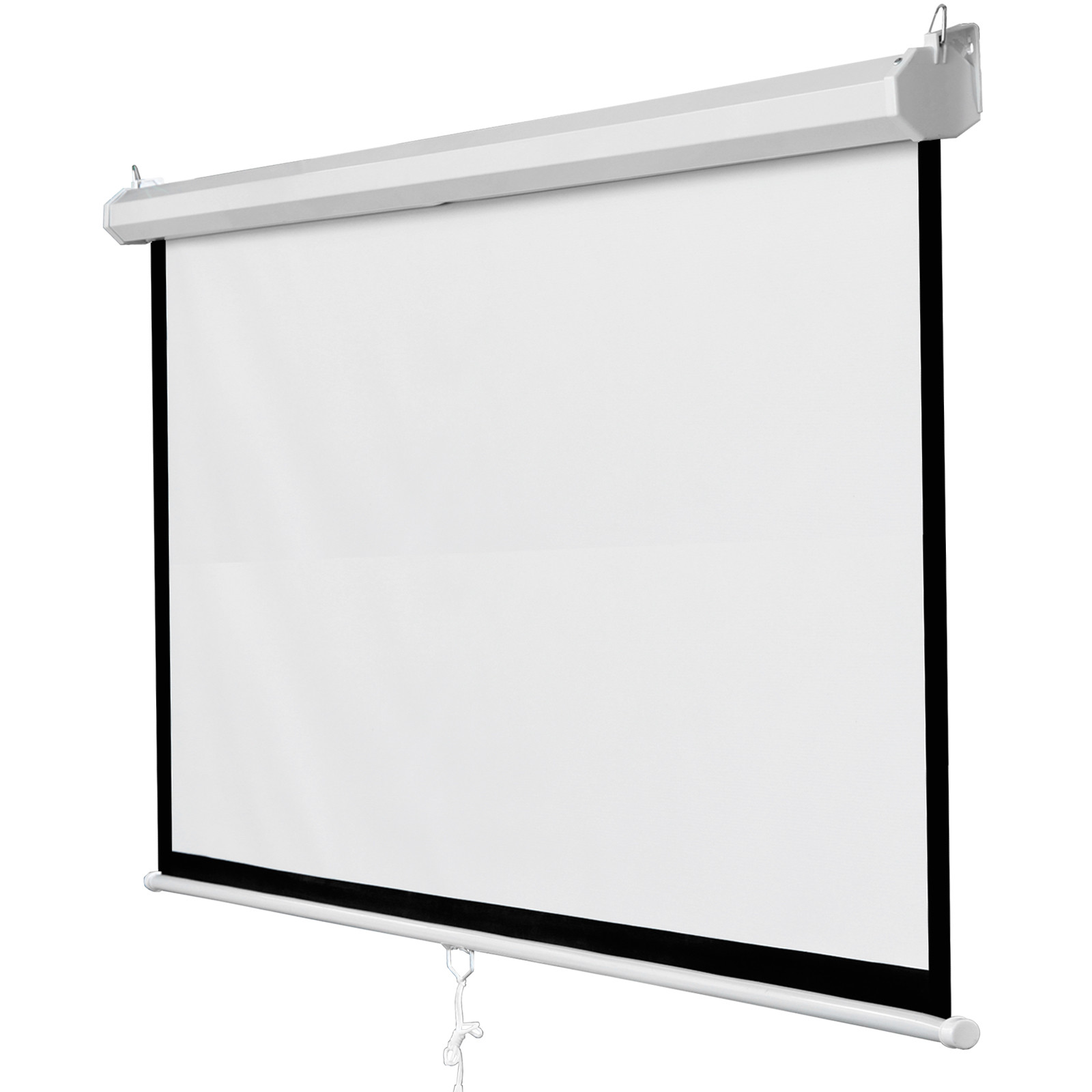 120» Projector Screen Projection Screen Manual Pull Down HD Screen 1:1 Format