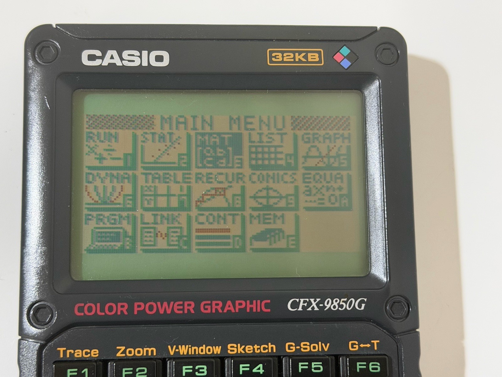 Vintage CASIO CFX-9850G Graphic Color Scientific Calculator 32kb With Cover