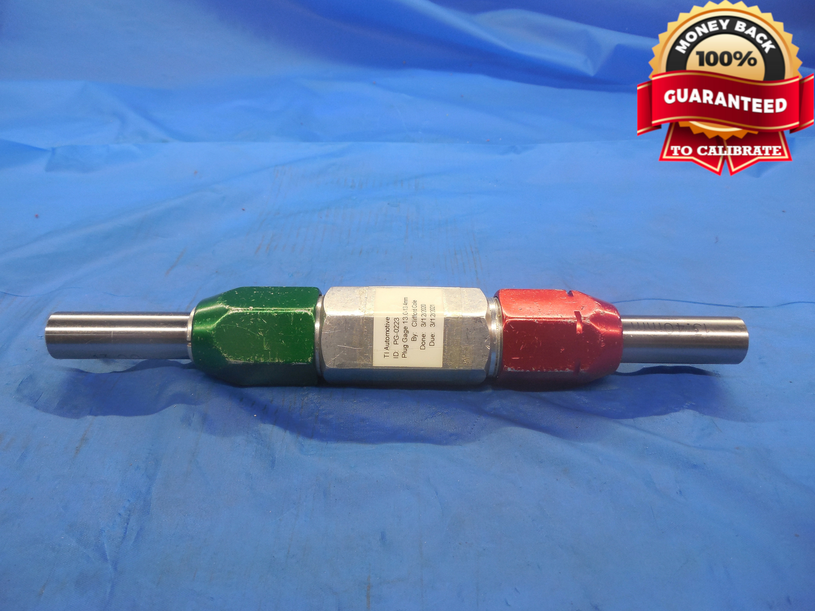 13.000 & 13.400 METRIC PIN PLUG GAGE GO NO GO ONSIZE 13 mm .5118 13.00 13.40