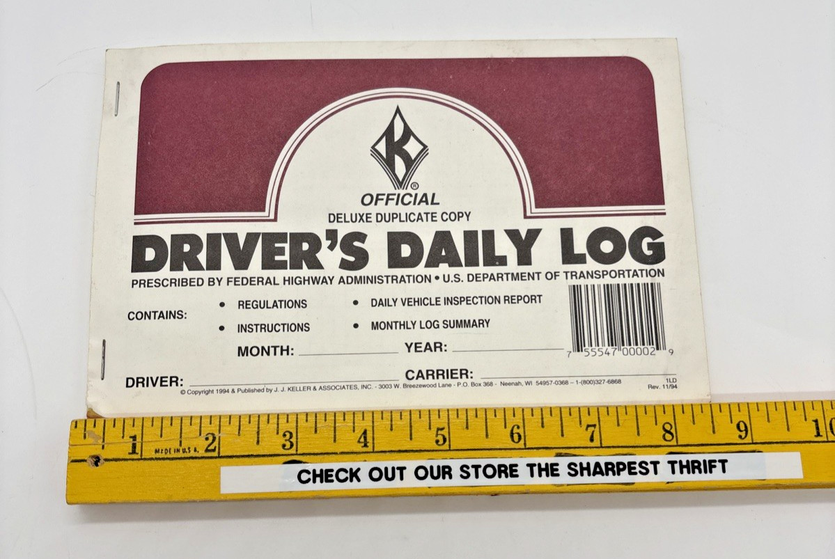 Gordon Trucking Sumner Washington Driver Daily Log Book-UN-USED-FAST SHIPPING