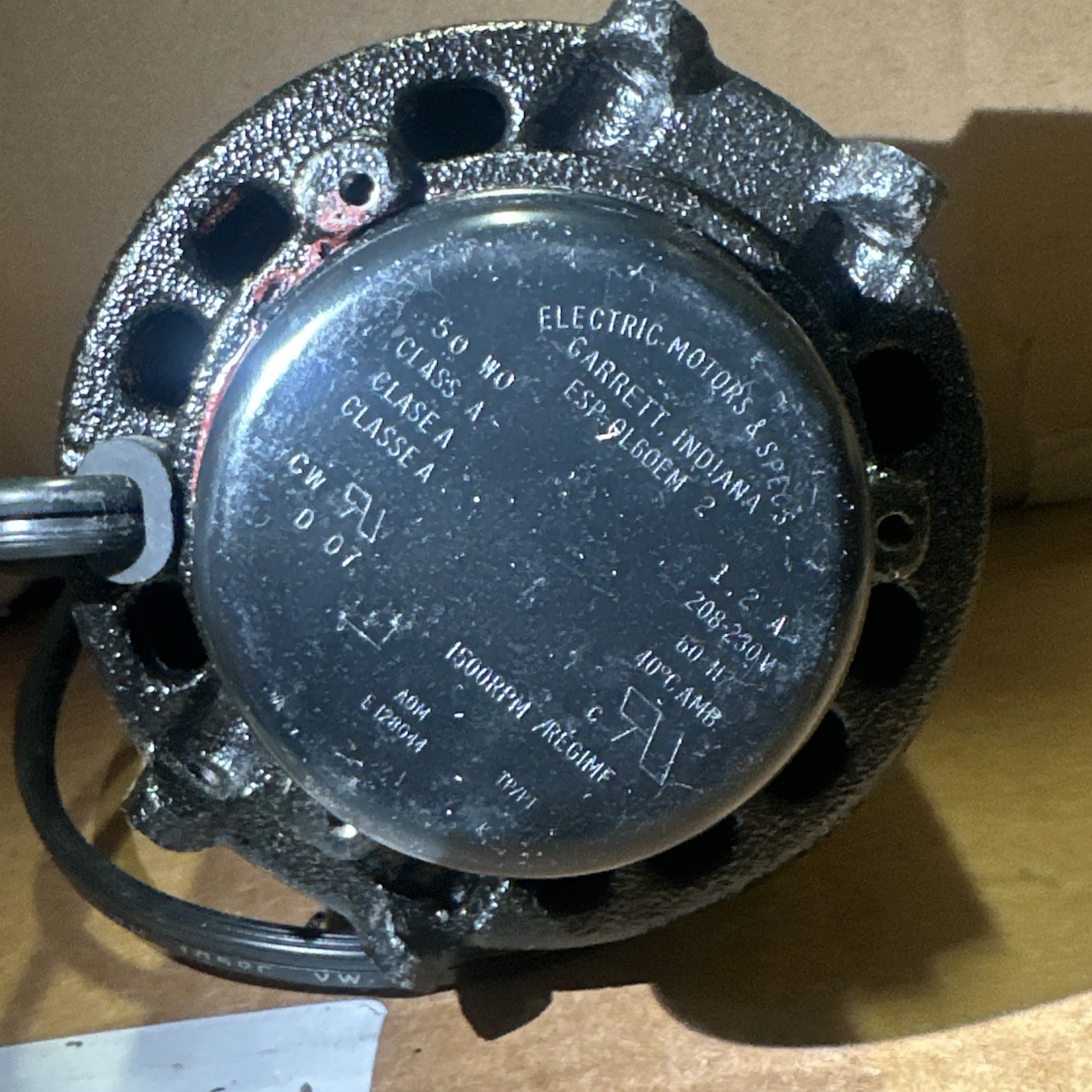 EM&S ESP-OL60EM2 Unit Bearing Motor,Cast Iron,1-1/2 In. L 4M160