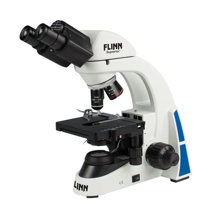 Flinn Scientific Advanced Superior Compound Binocular Microscope 4x,10x,40x,100x