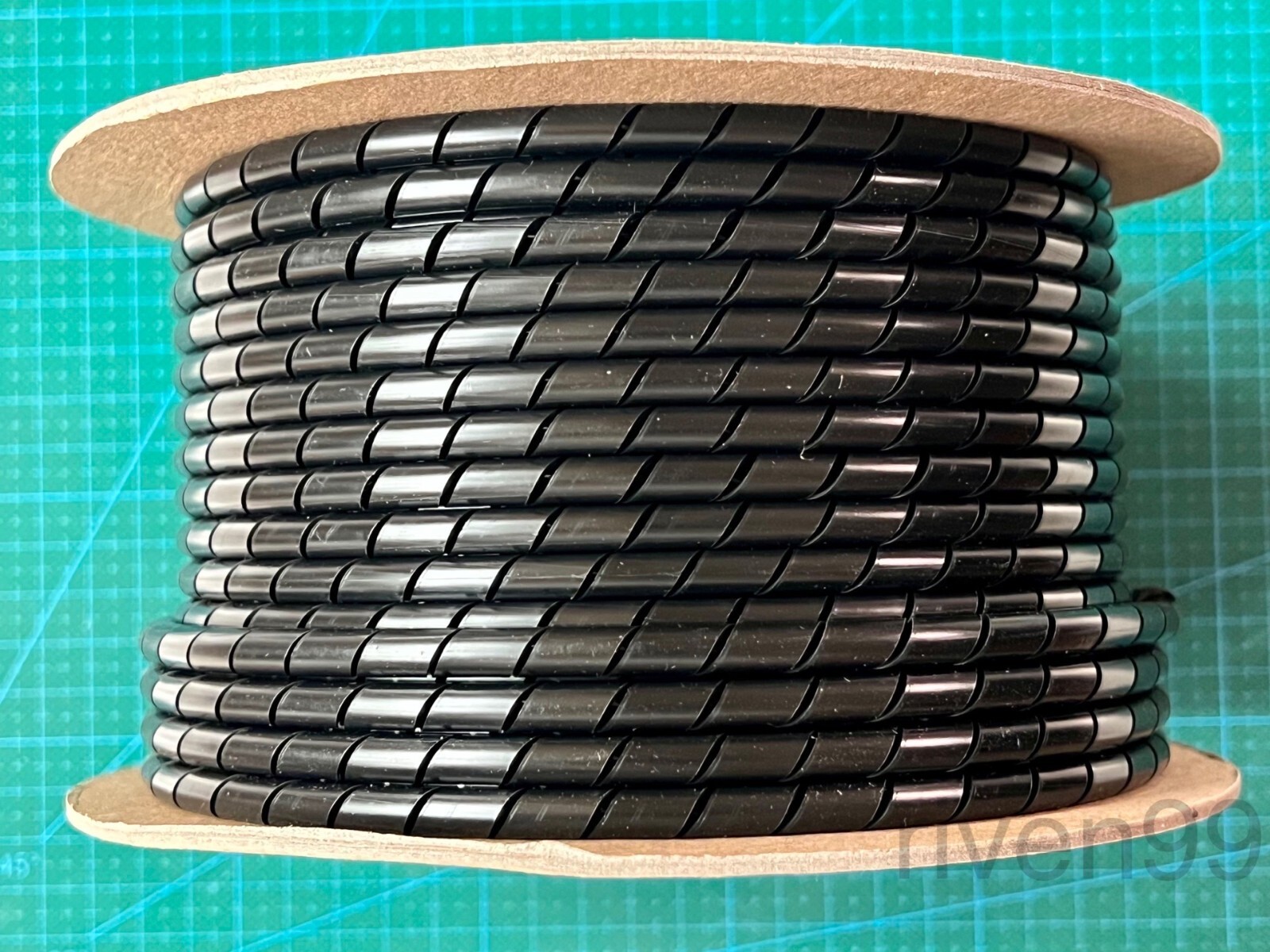 HellermannTyton Spiral Wrap Sheathing, 1/4″, Black PE, 100ft (30.5m) spool
