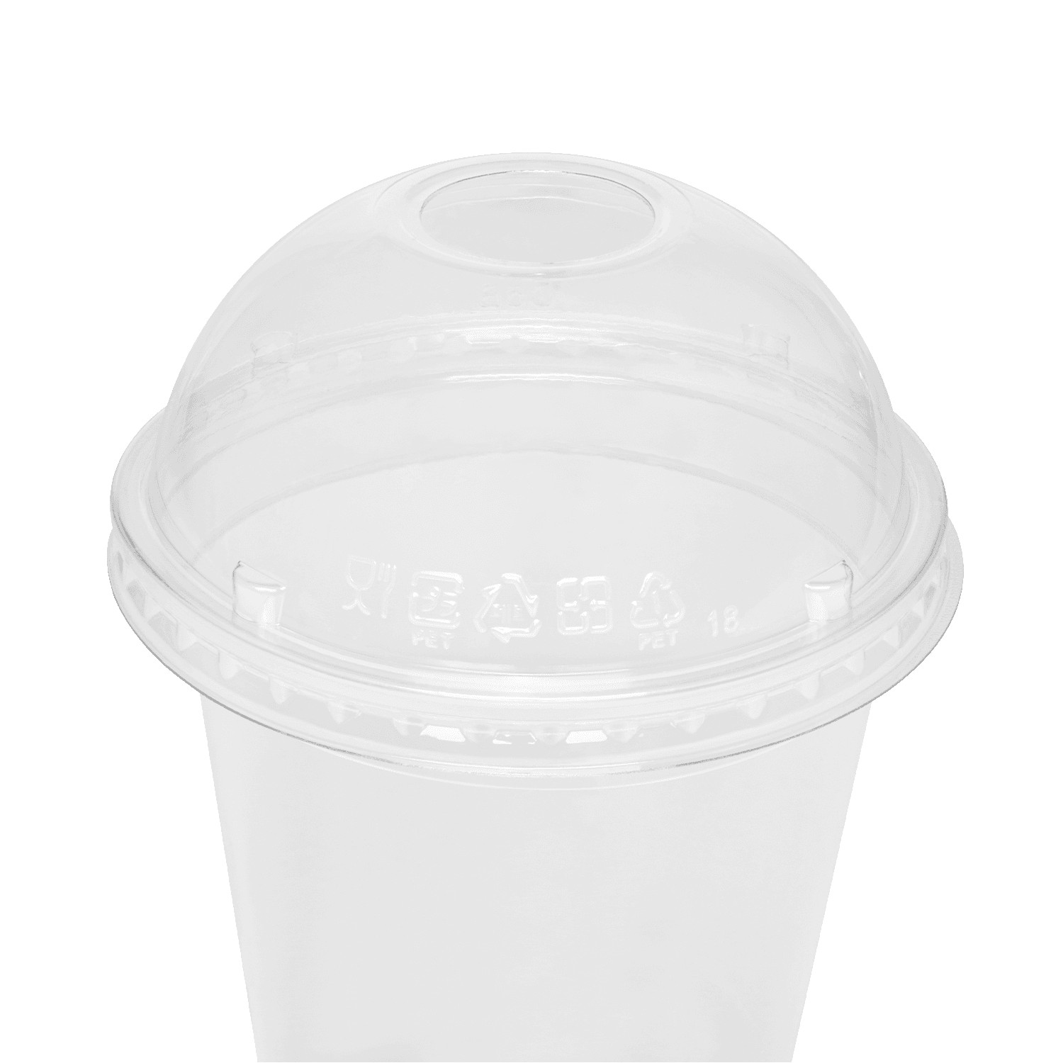 Karat 95mm PET Plastic Dome Lids – 2,000 ct, C1041