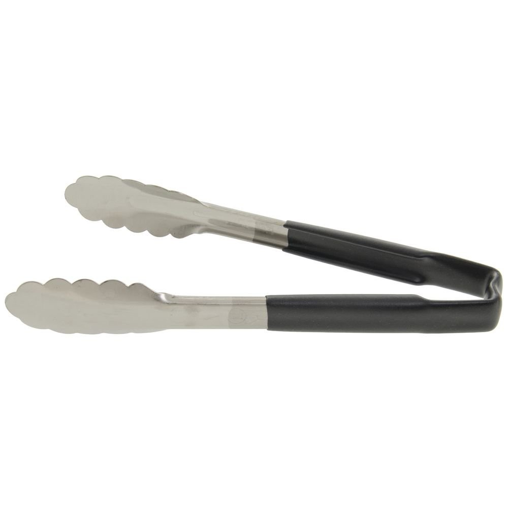 Vollrath Jacob’s Pride Color Coded Kool-Touch S/S Scalloped Tong, Black, 9-1/2