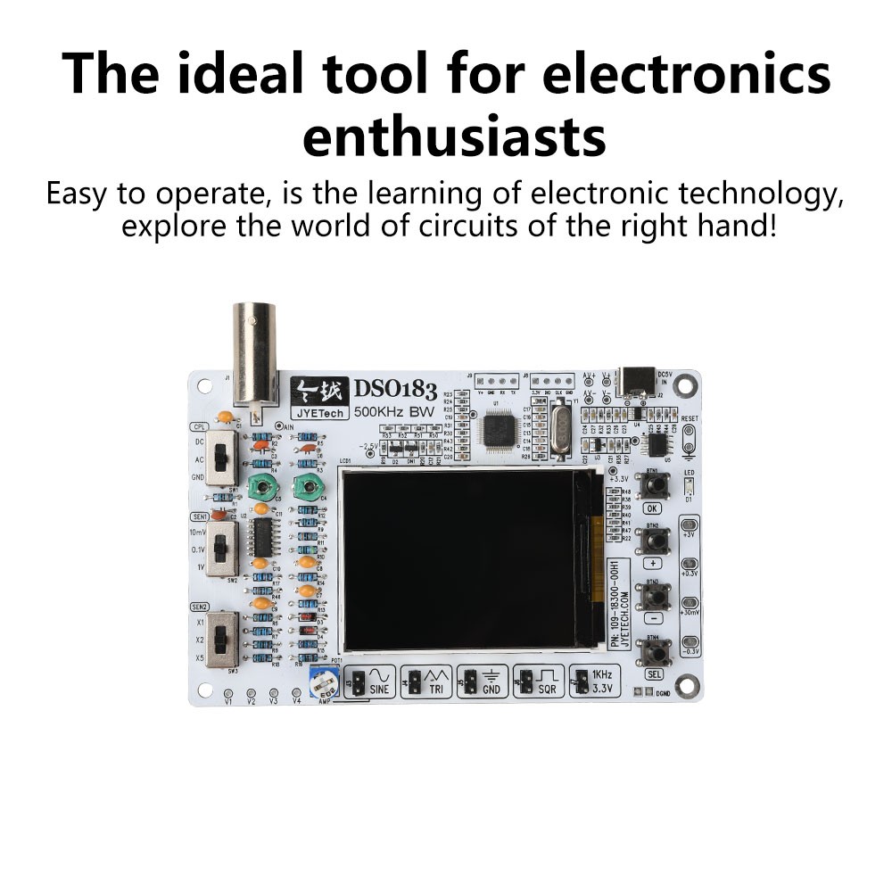 DSO183 Digital Oscilloscope DIY Electronic Kit Teaching Practical Kit 0-500KHz