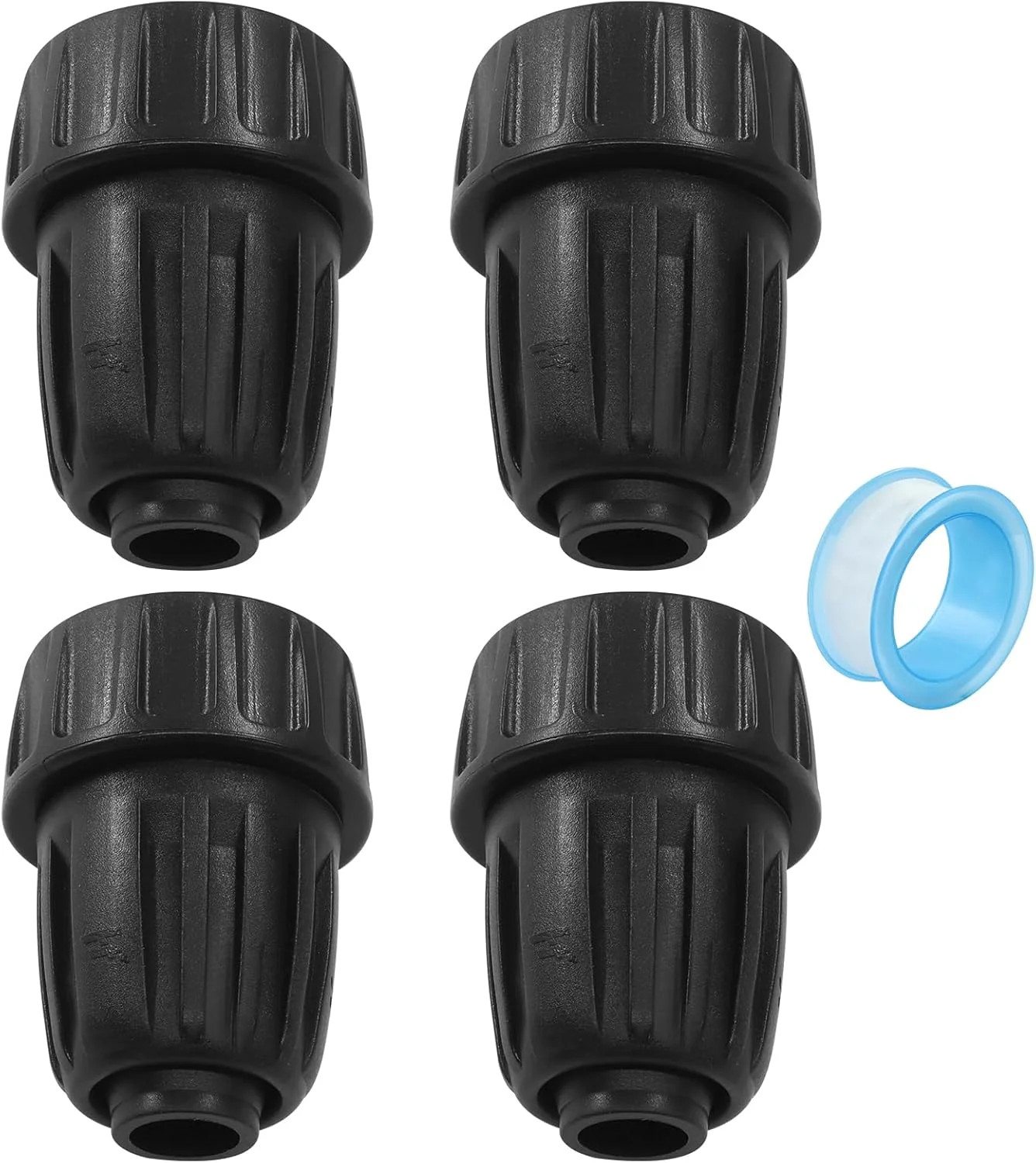 4 Pack 1/2 Inch Drip Irrigation Hose Connectors, 3/4 Inch Female Pipe Thread to