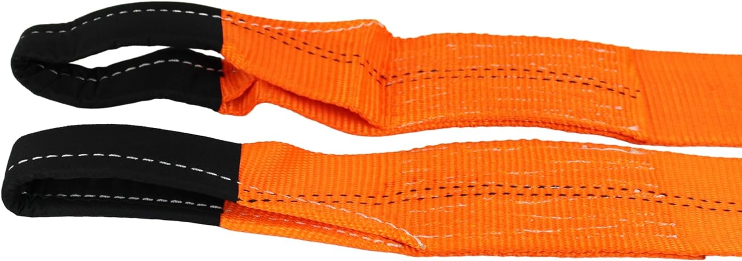 HFS (R) Tree Saver, Winch Strap, Tow Strap 30,000 Pound Capacity (3X8FT, Orange)
