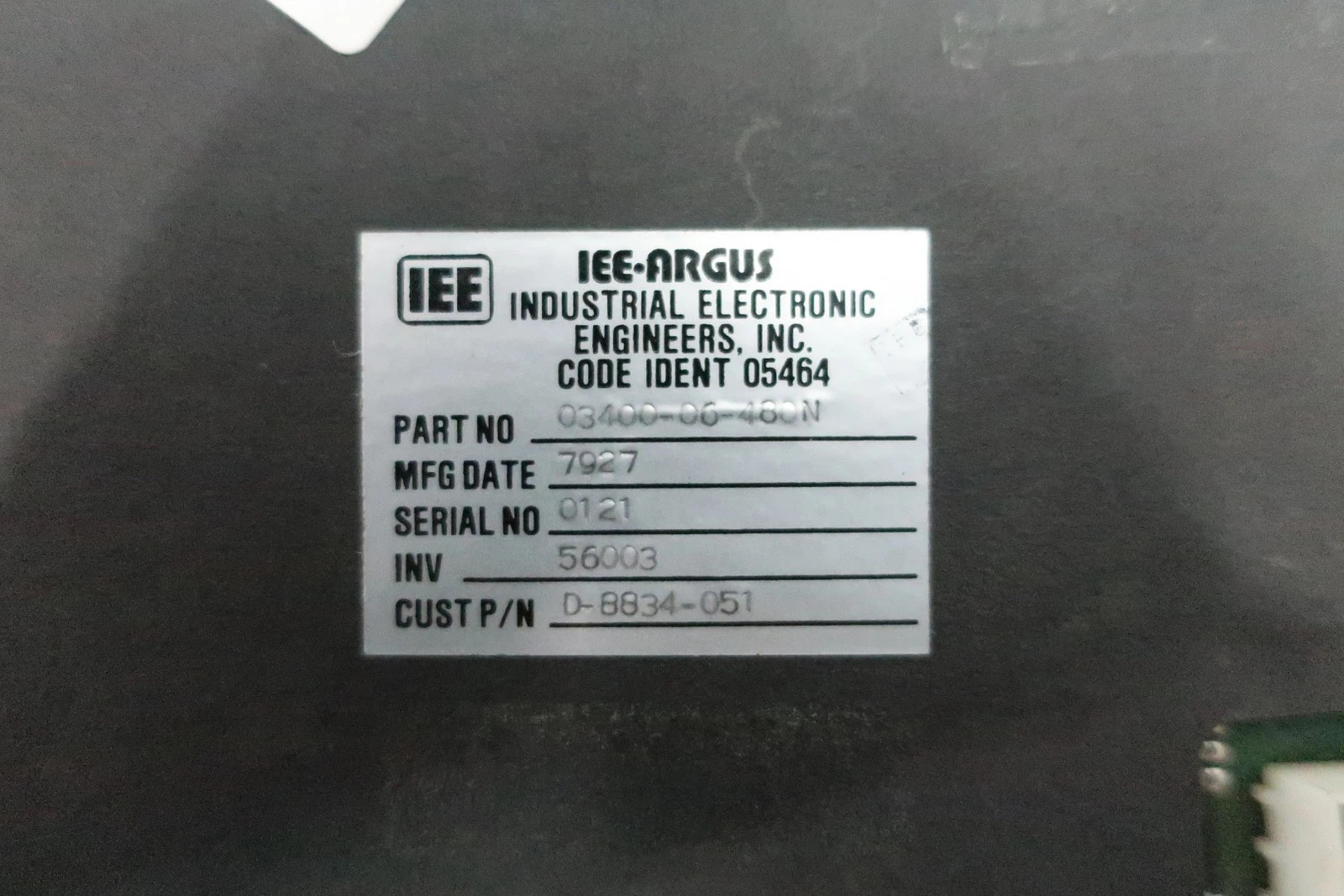 Iee 05464 03400-06-480N Display