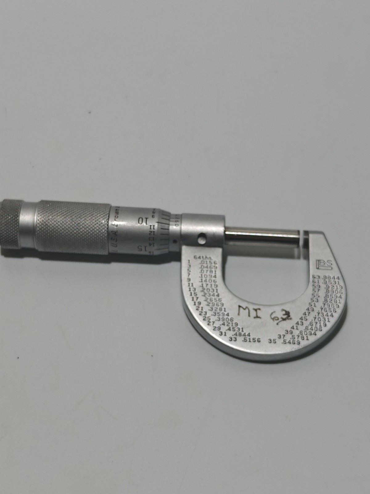 Brown & Sharpe 1 micrometer 0-1”W/ Purchased Engraved And Never Used Excellent