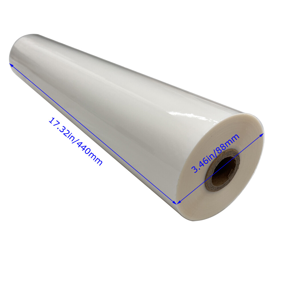 Techtongda Glossy Roll Laminating Film 17.3″X656′ for A2 Size Laminator 1 Mil