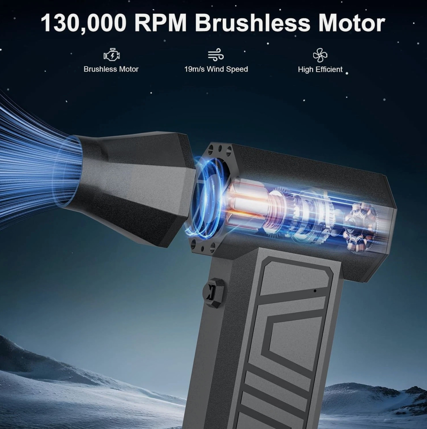 130000RPM Turbo Jet Blower Powerful Air Duster Brushless Fan Cleaner Tool