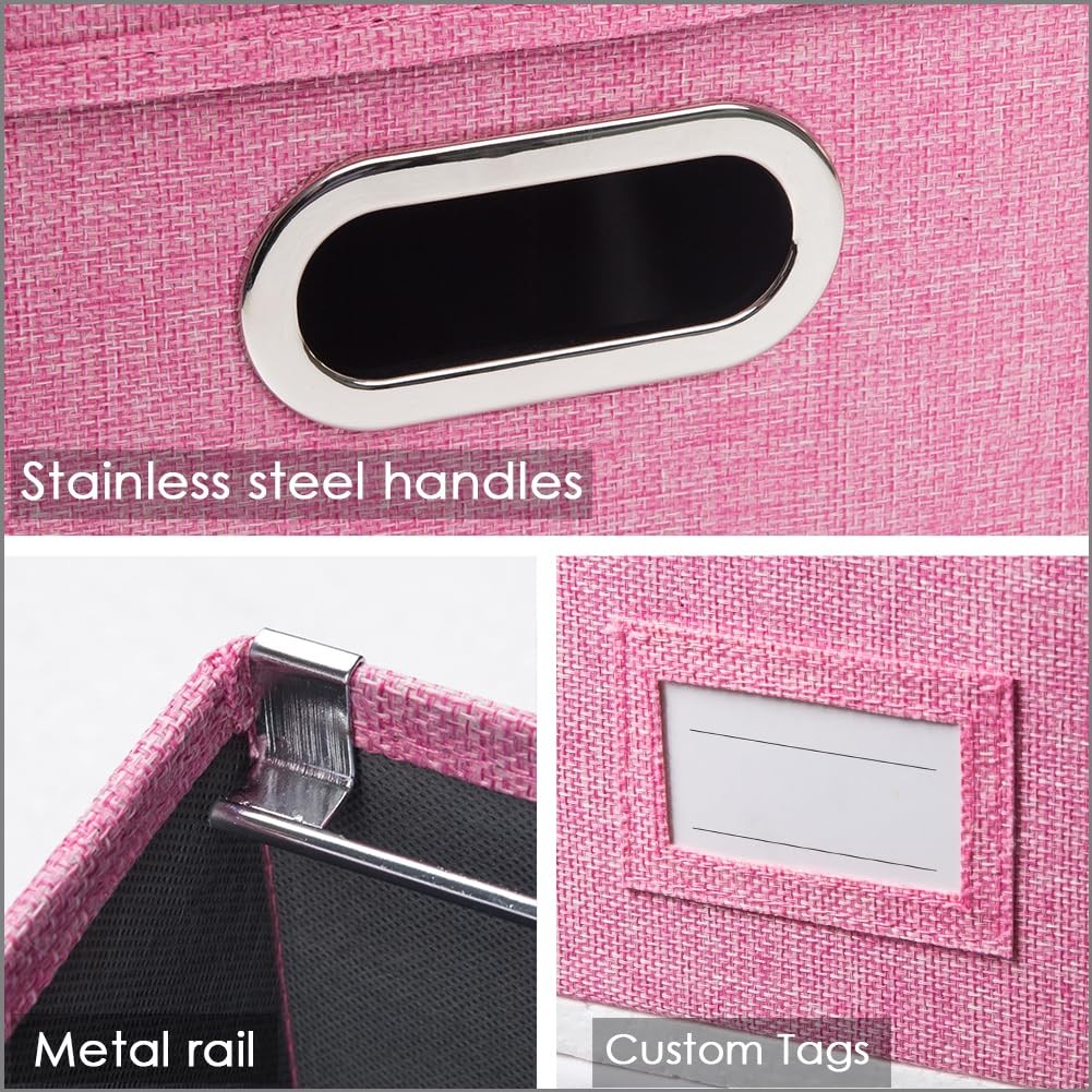 File Organizer – Set of 1 Collapsible Decorative Linen Filing Storage Hanging…