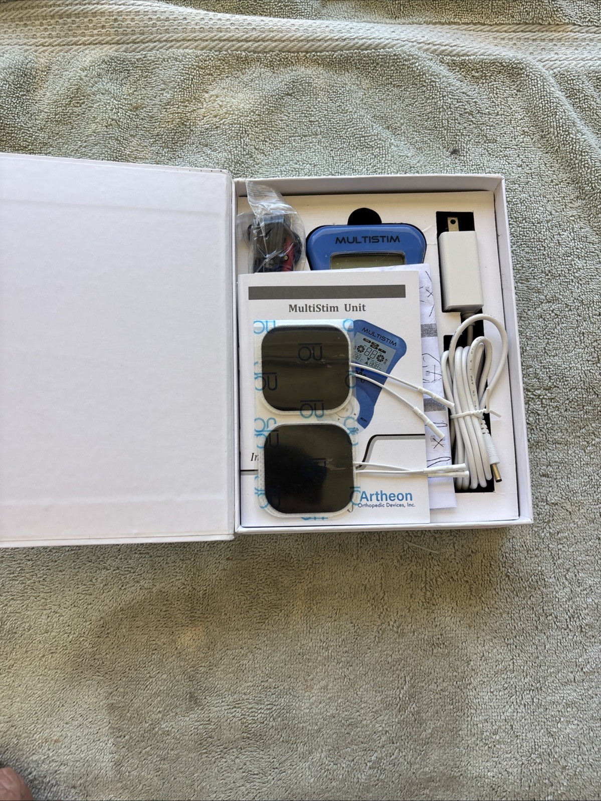 Artheon MultiStim TENS/EMS Unit 2-Channel Handheld w/ Leads Pads Manual
