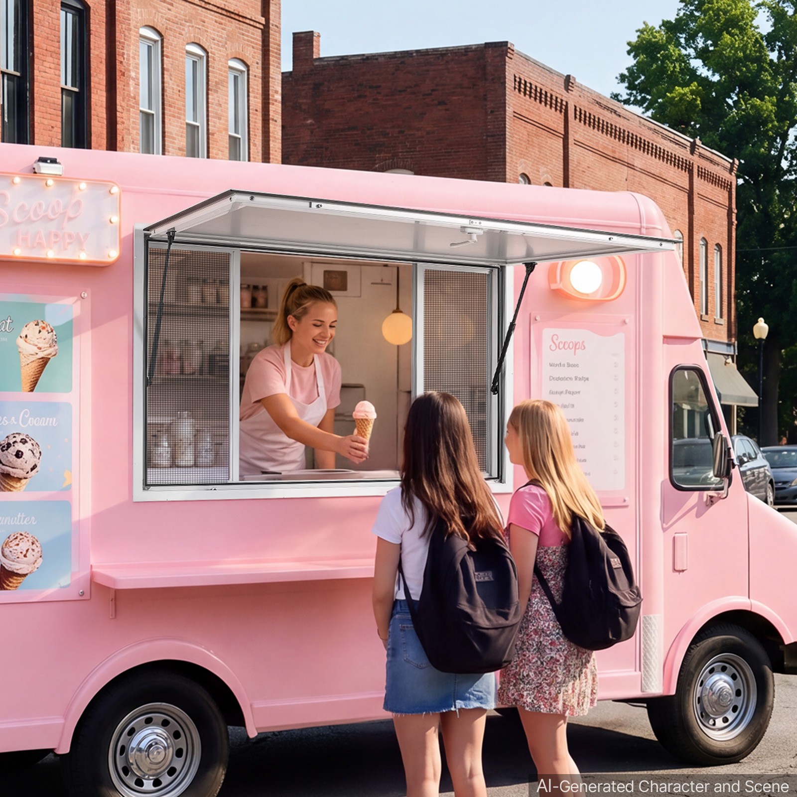 Uimoso 45×30 in Aluminum Alloy Concession Window for Food Truck Service