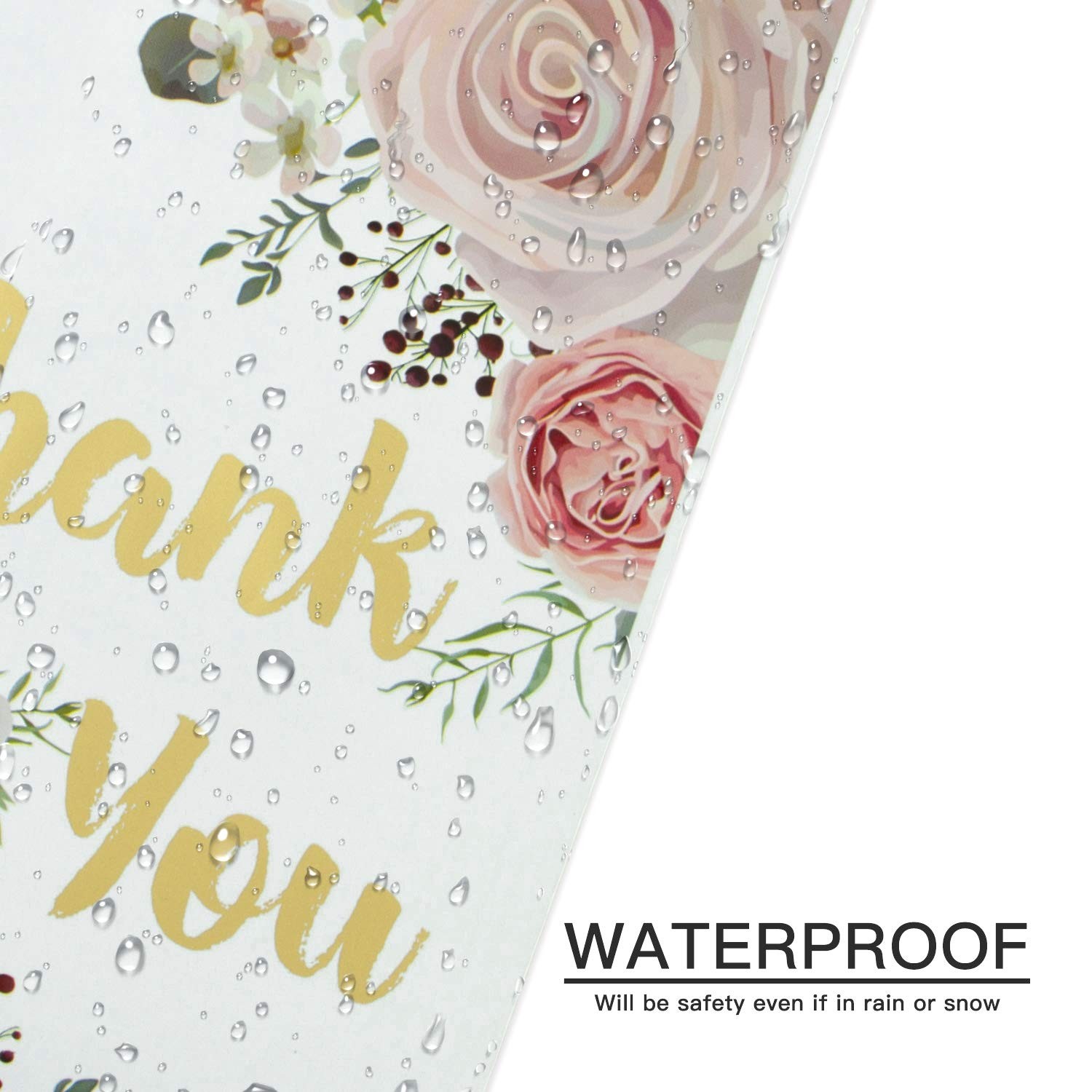 6×9 inches Poly Mailers Shipping Bags Thank You Notes Flowers Surrounded Whit…
