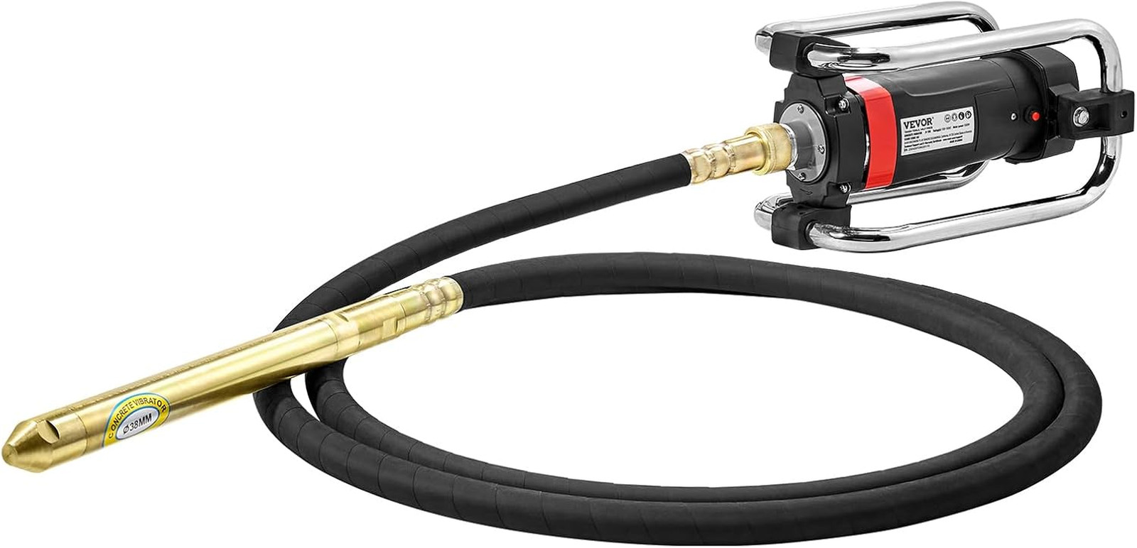 Concrete Vibrator, 1300W Power, 16000 Vibrations per Minute, Durable 2HP Copper