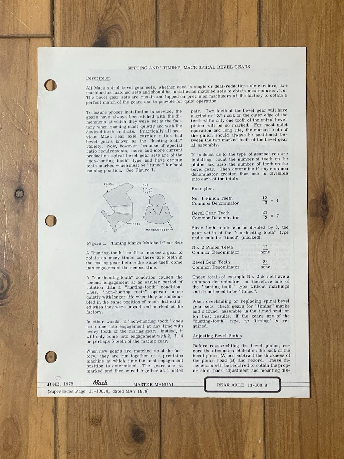 Mack Master Manual June 1978