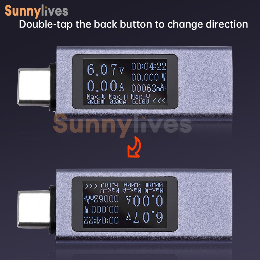 USB Type-C Power Tester Voltage Current Meter USB-C Multimeter DC 4-30V 0-12A US