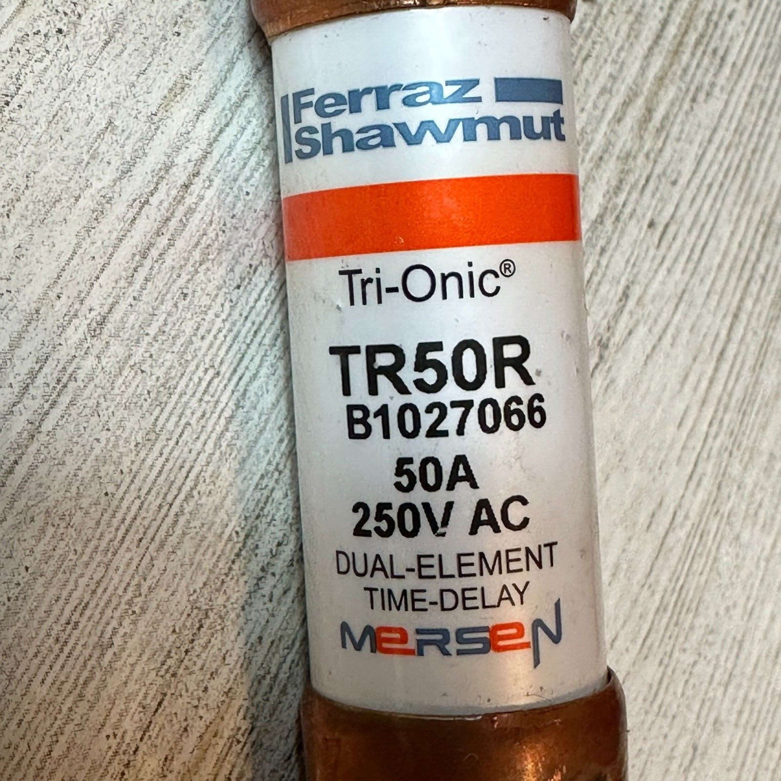 Mersen Ferraz Shawmut Tri-onic TR50R Dual Element Time Delay Fuse 50A RK5 250V
