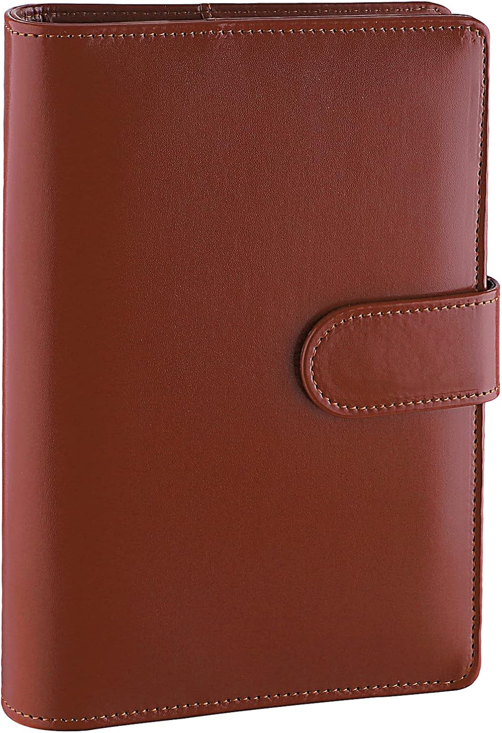 A6 Binder 6 Ring Refillable Notebook Budget Planner for A6 Filler Paper, PU Leat