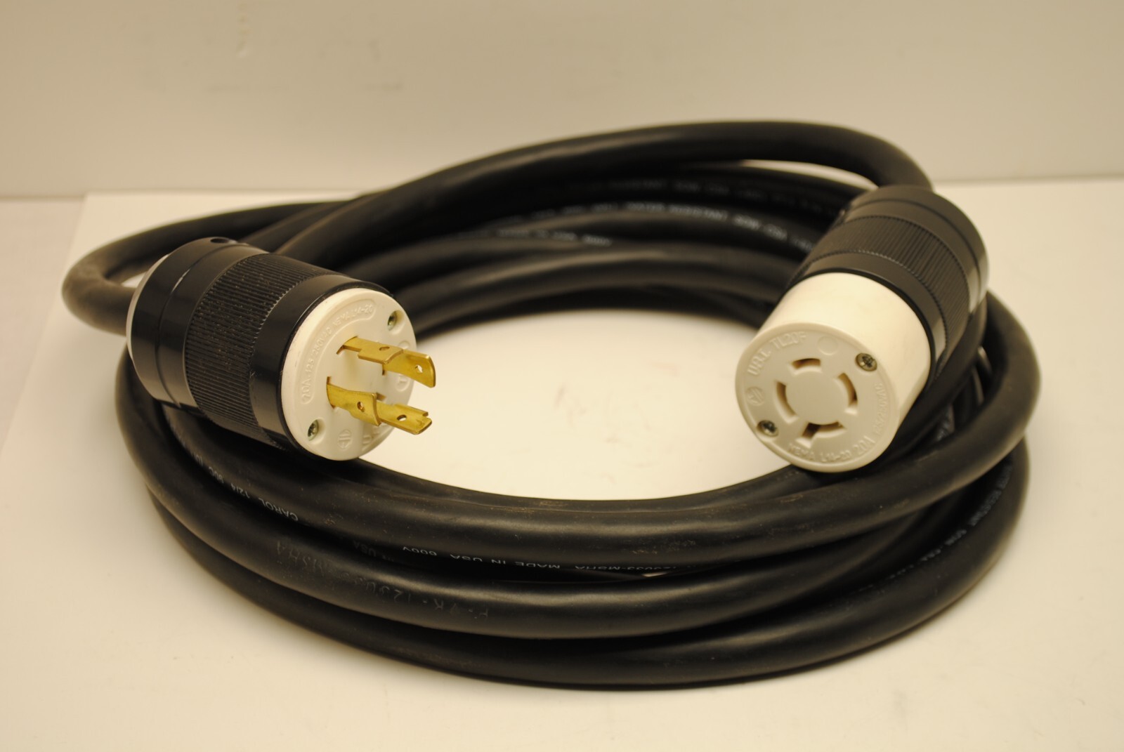 20 Ft Portable Generator Cord 20-Amp 125/250V NEMA L14-20 Locking Plug & Conn