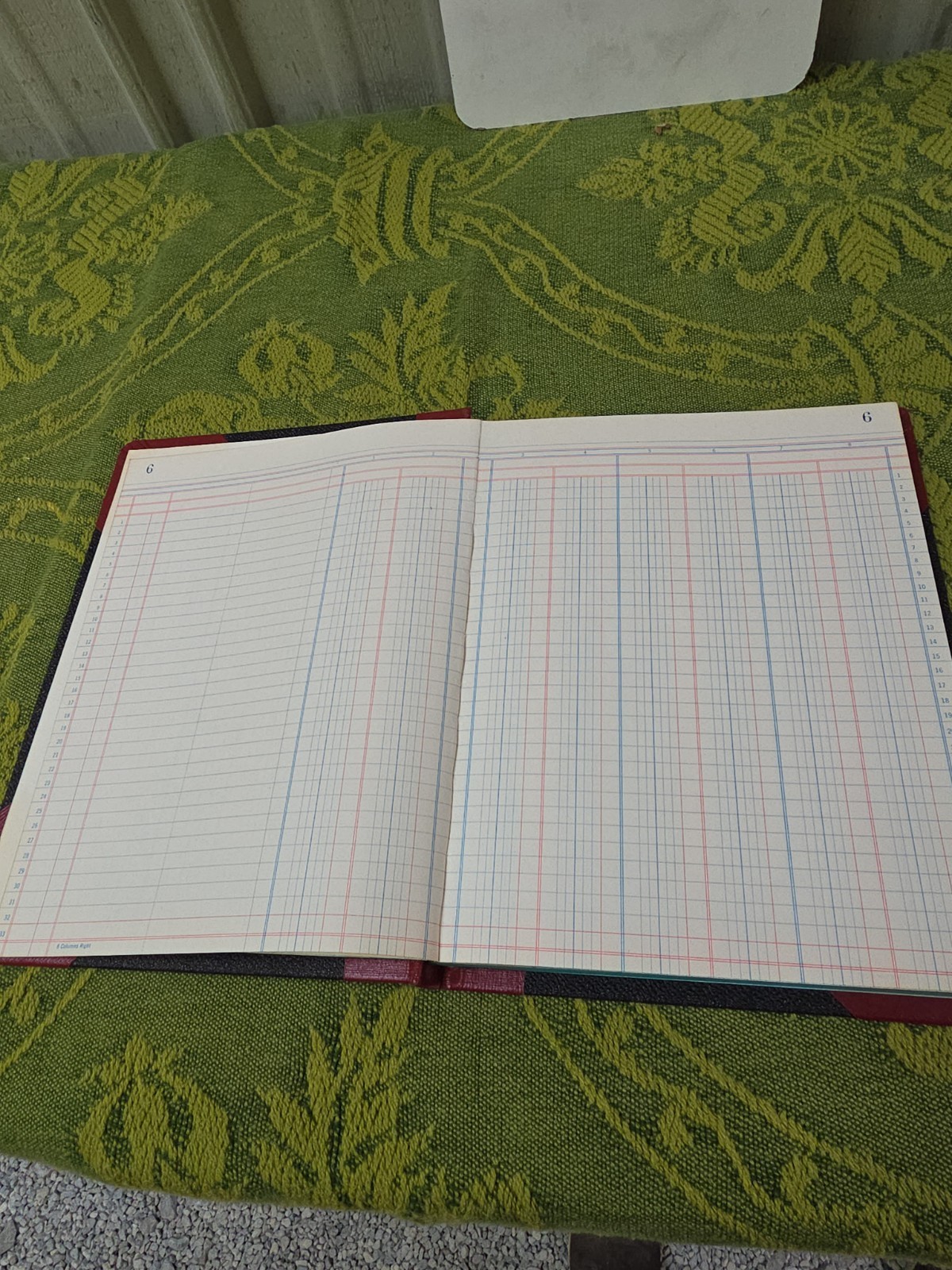 Boorum & Pease Columnar Record Book Ledger Vintage Journal Some Missing Pages