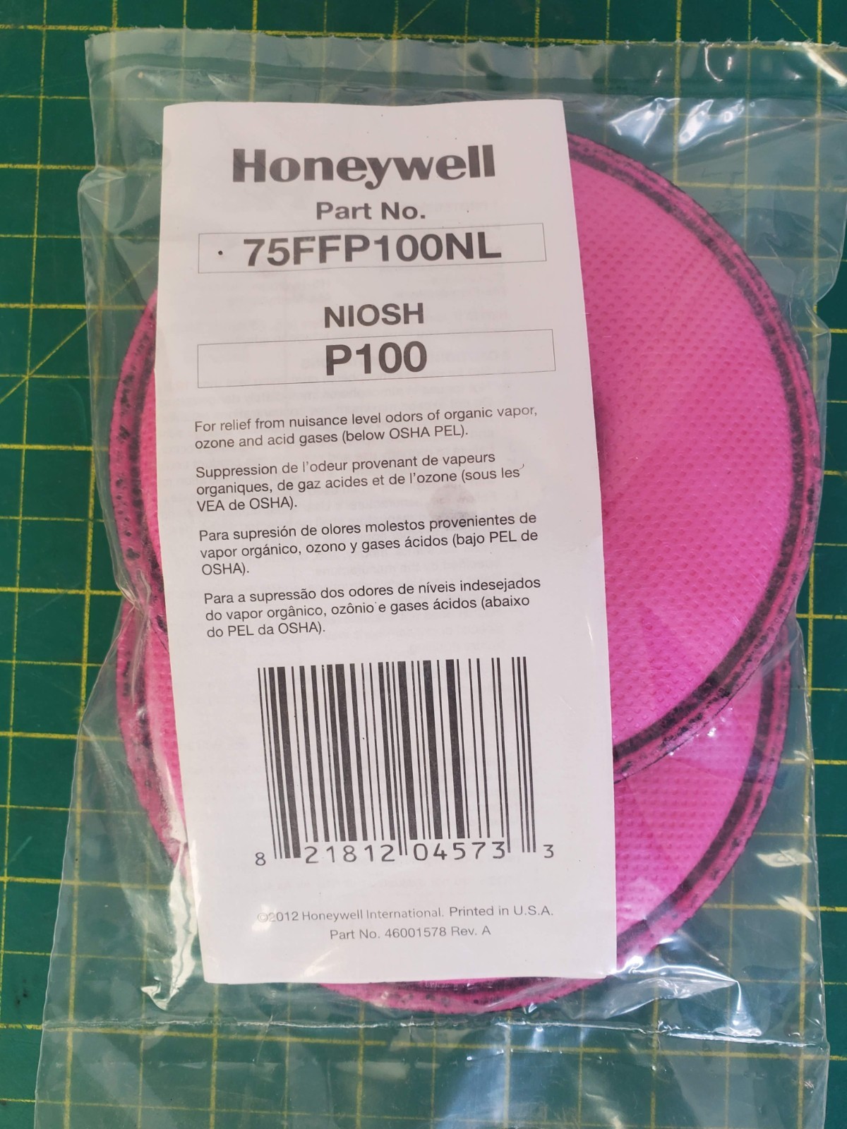 Honeywell P100 Particultate Filter 75FFP100NL Case of 50 Pairs