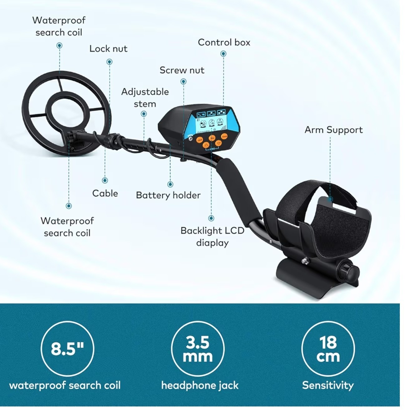 Metal Detector Professional for Adults & Kids