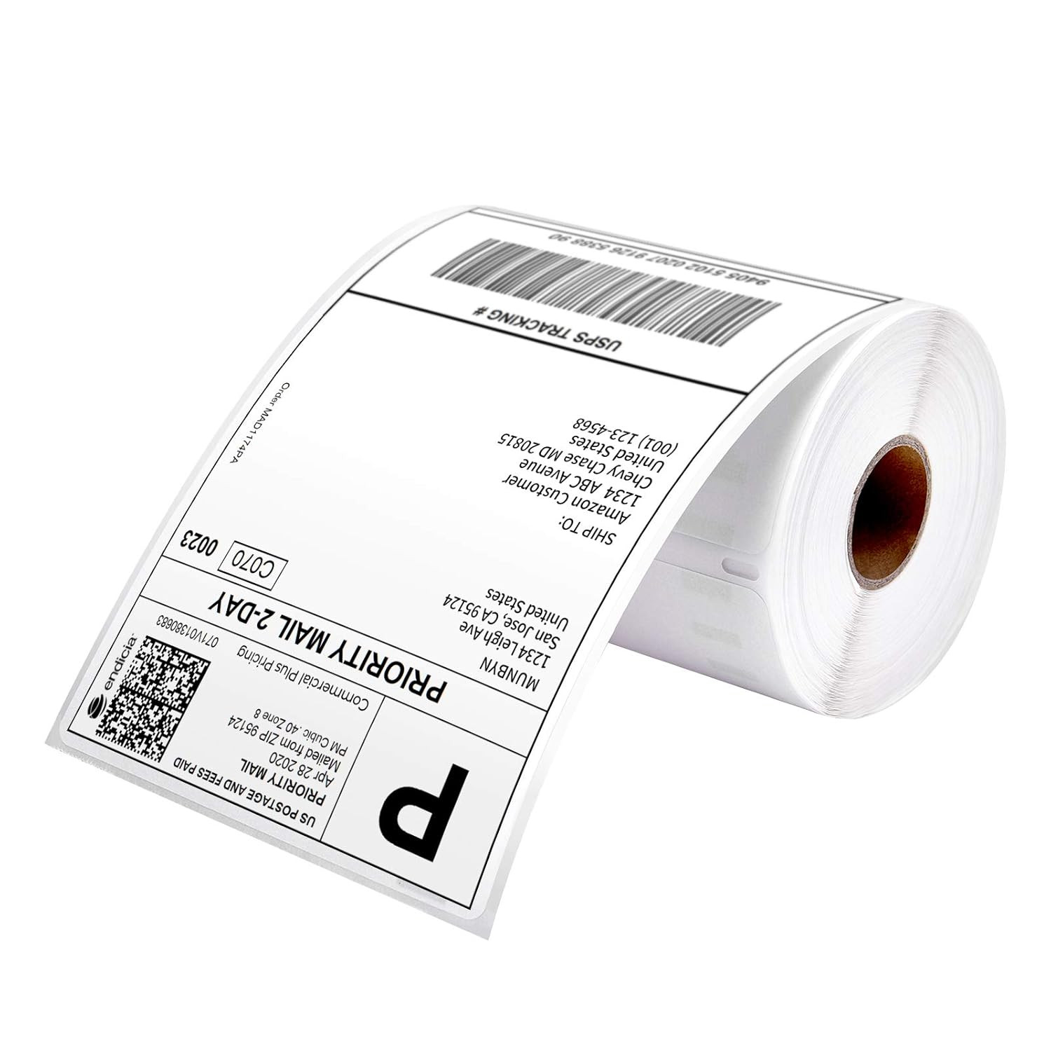 4″x6″ Direct Thermal Printer Label, Shipping Labels Compatible with Rollo, Jaden