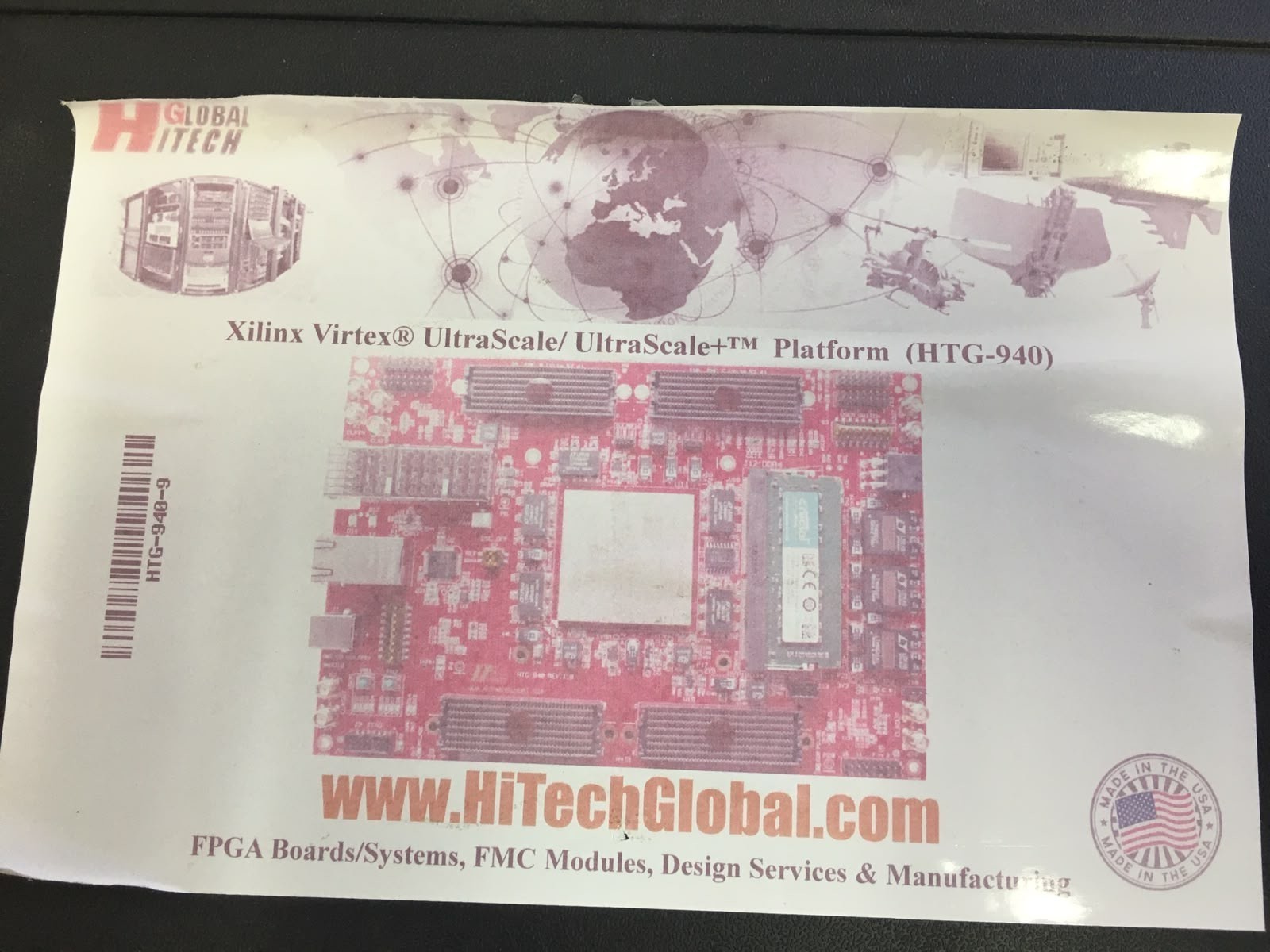 ✅ HITECH GLOBAL HTG-940 REV.1.0 Virtex UltraScale+ VU9P