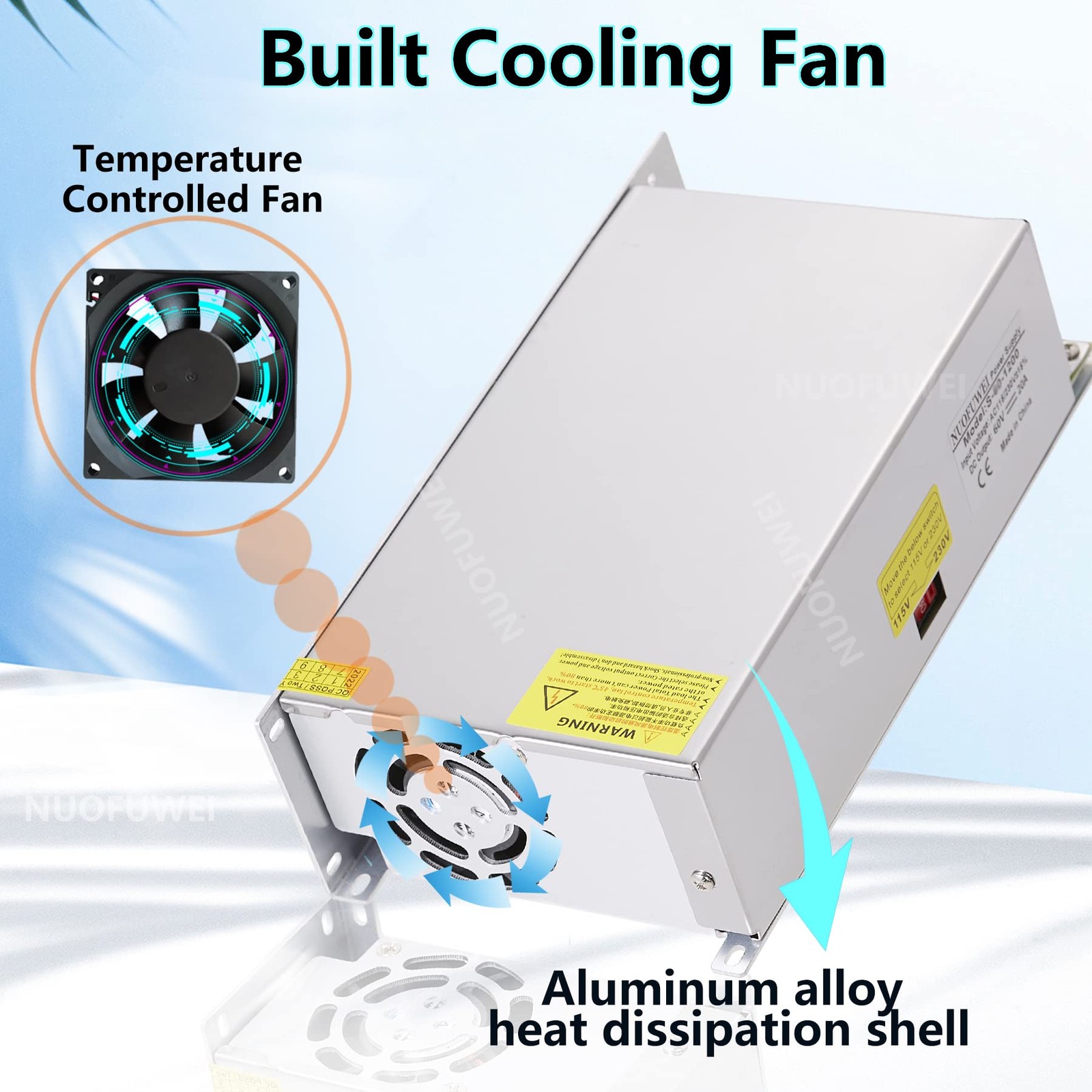 DC 12V 100A 1200W Switching Power Supply Adapter PSU AC-DC 12Volt Industrial Tra