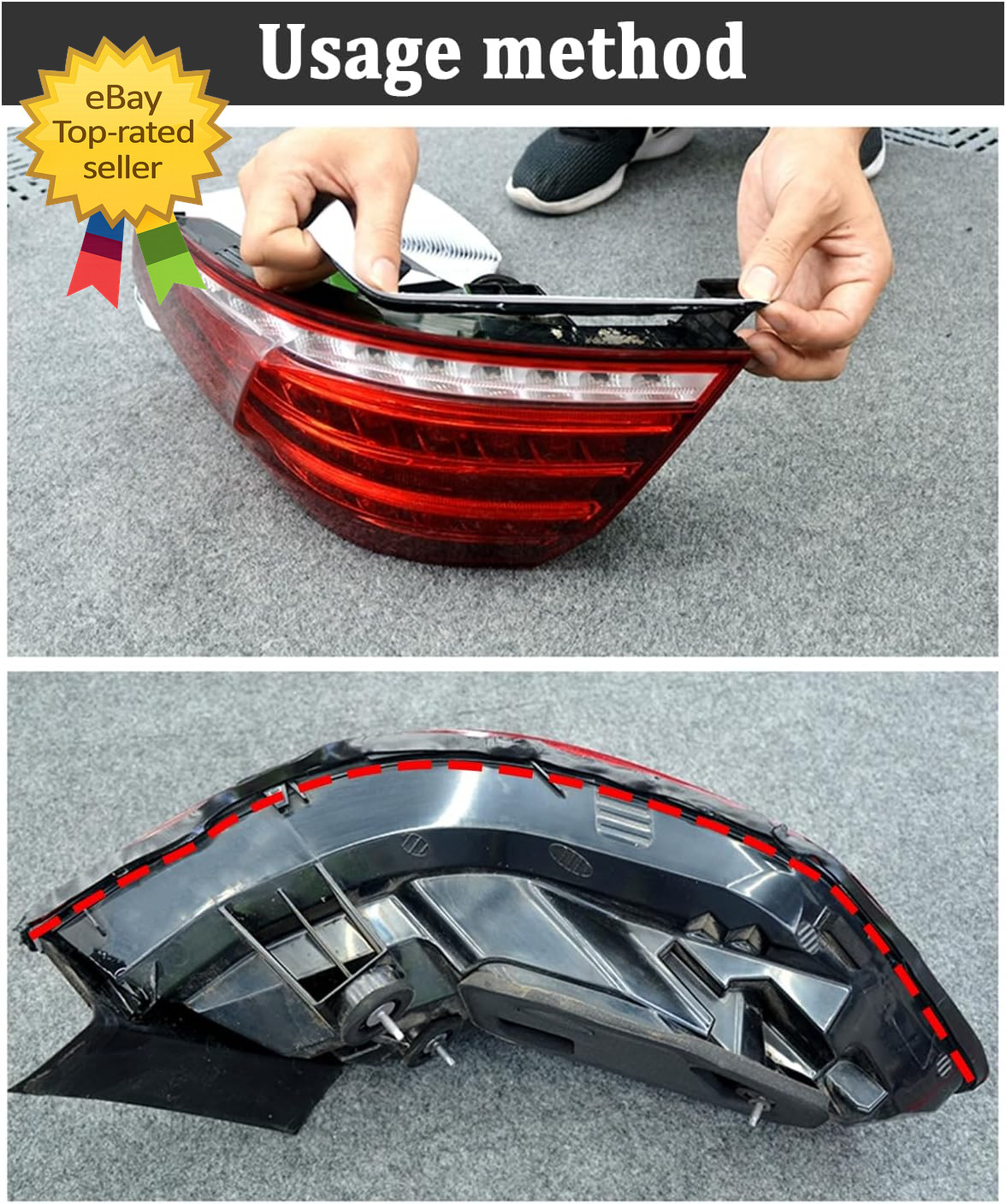 13Ft Car Headlight Sealant Butyl Tape,Waterproof Sealant Caulking Tape Avoids No
