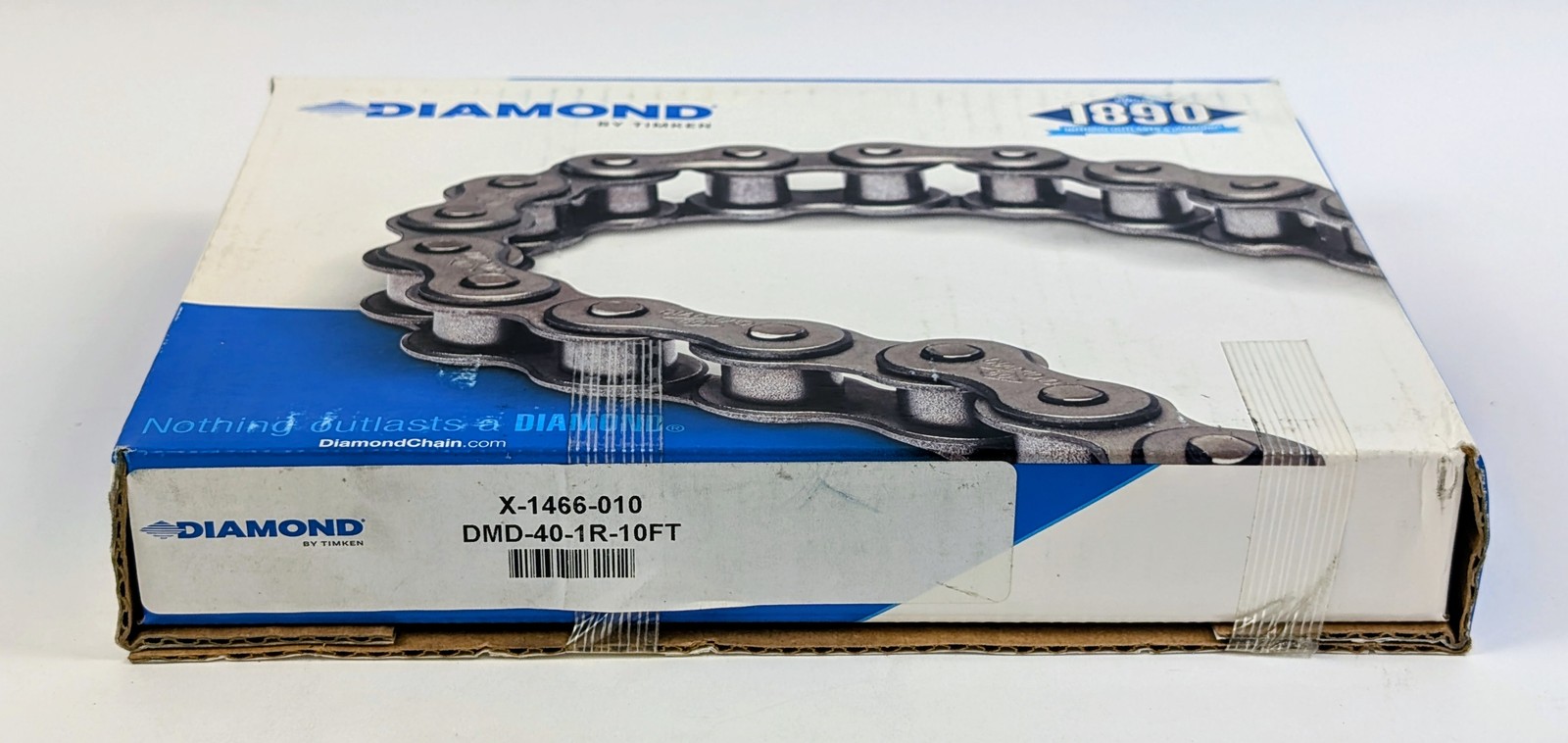 Diamond DMD-40-1R-10FT Roller Chain No 40 Single Strand 10 Feet Timken